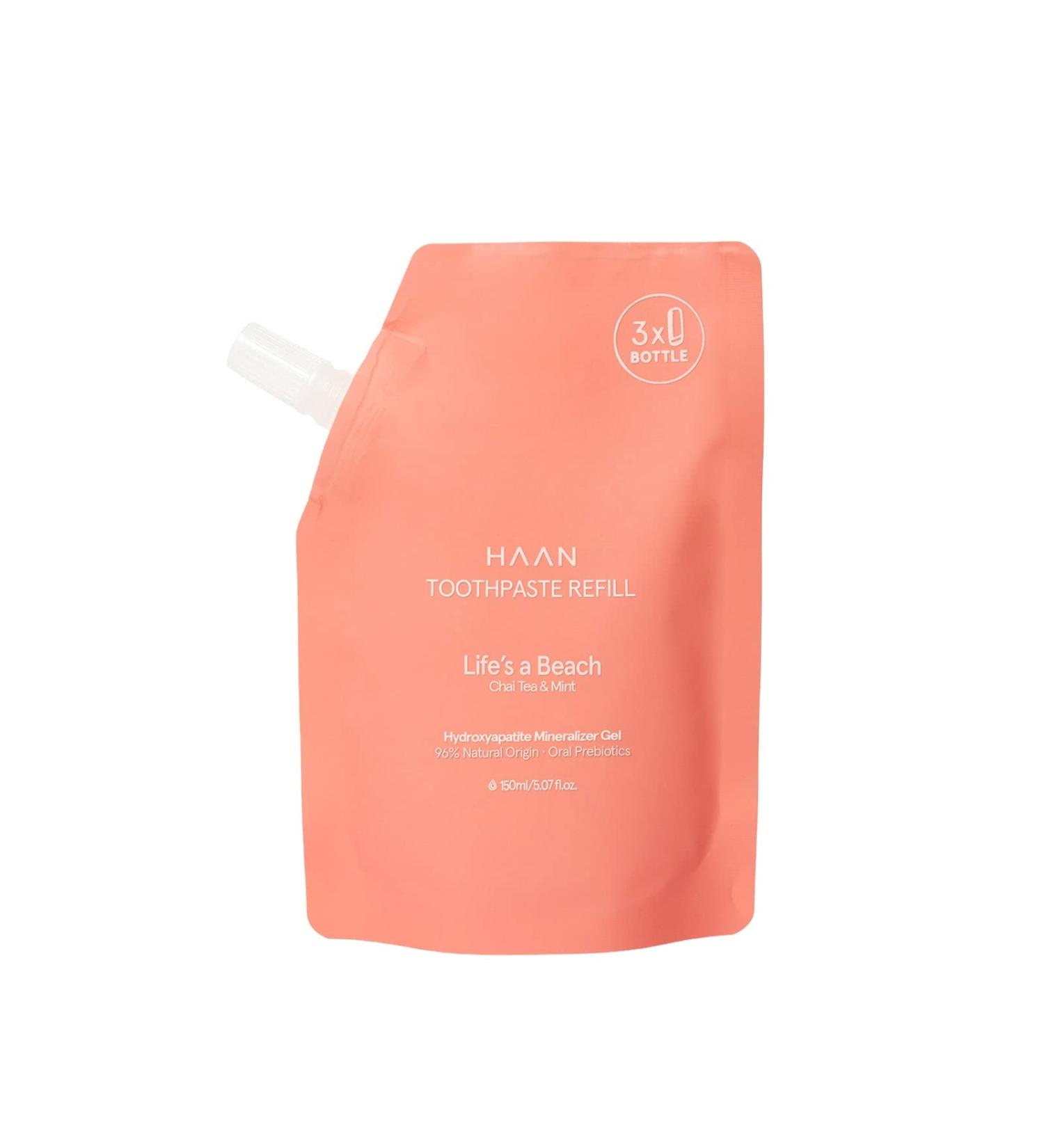 Haan Life's a Beach Remineralizing Toothpaste | 96% Natural Fluoride-Free Vegan Animal Test-Free | 150ml Refill - International Shipping Available - Buy Online on GoSupps.com