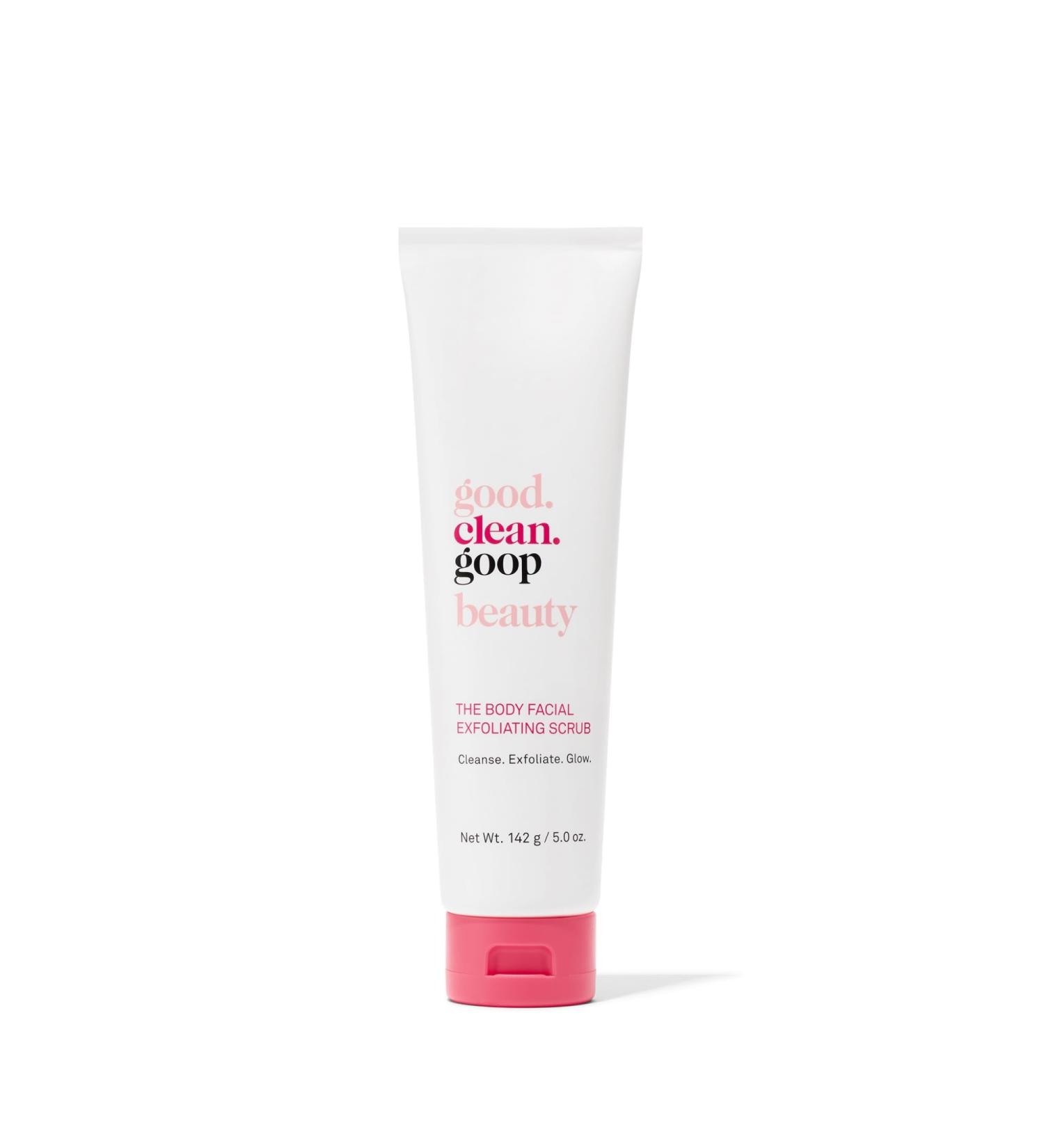 Good Clean Goop The Body Facial Exfoliating Scrub - Vegan Body Exfoliant & Cleanser with AHAs Grape Seed & Avocado Oil for Glowing Skin - 5 oz - Buy Online on GoSupps.com