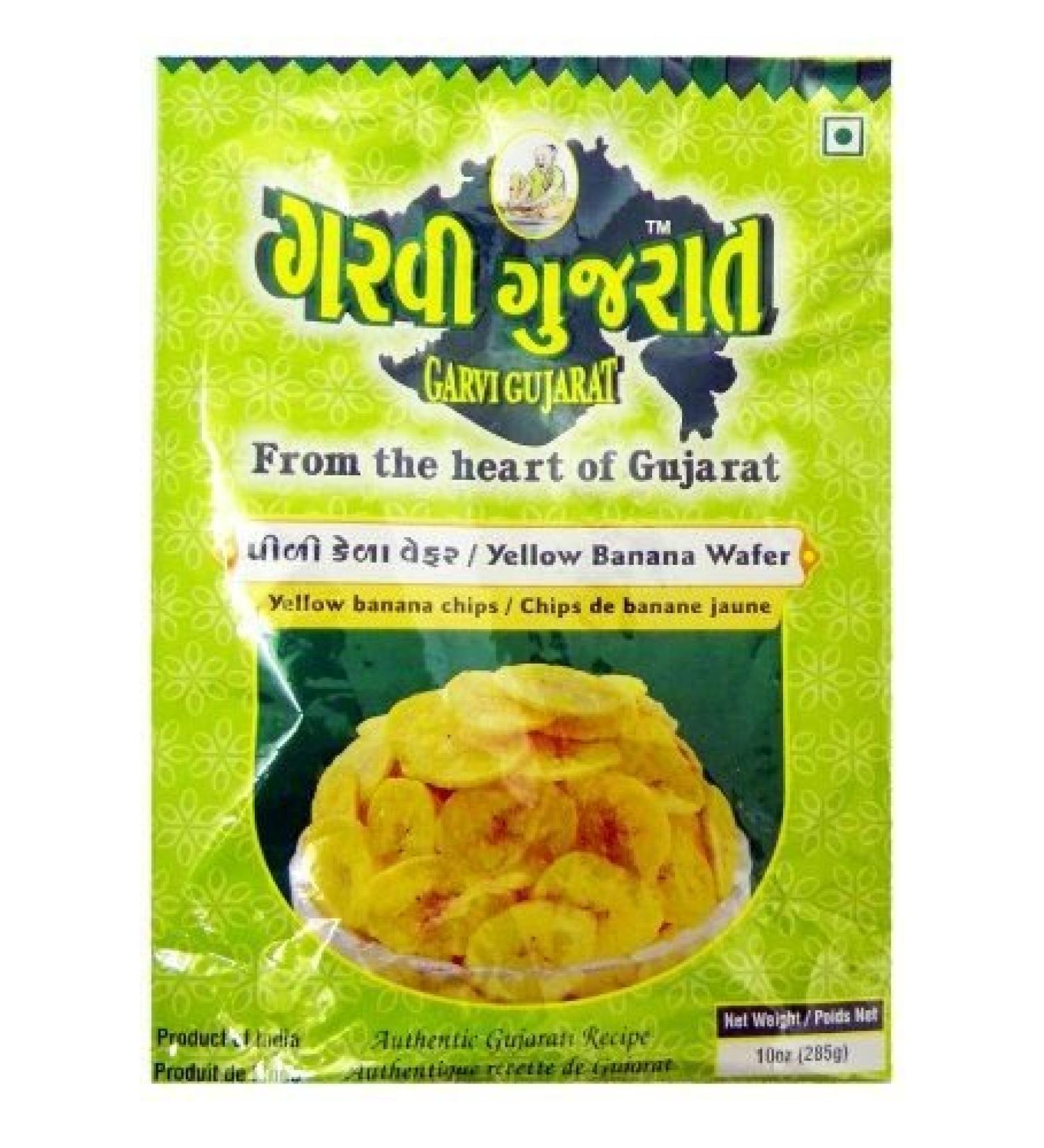 Garvi Gujarat - Yellow Banana Chips - 3 x 285 g