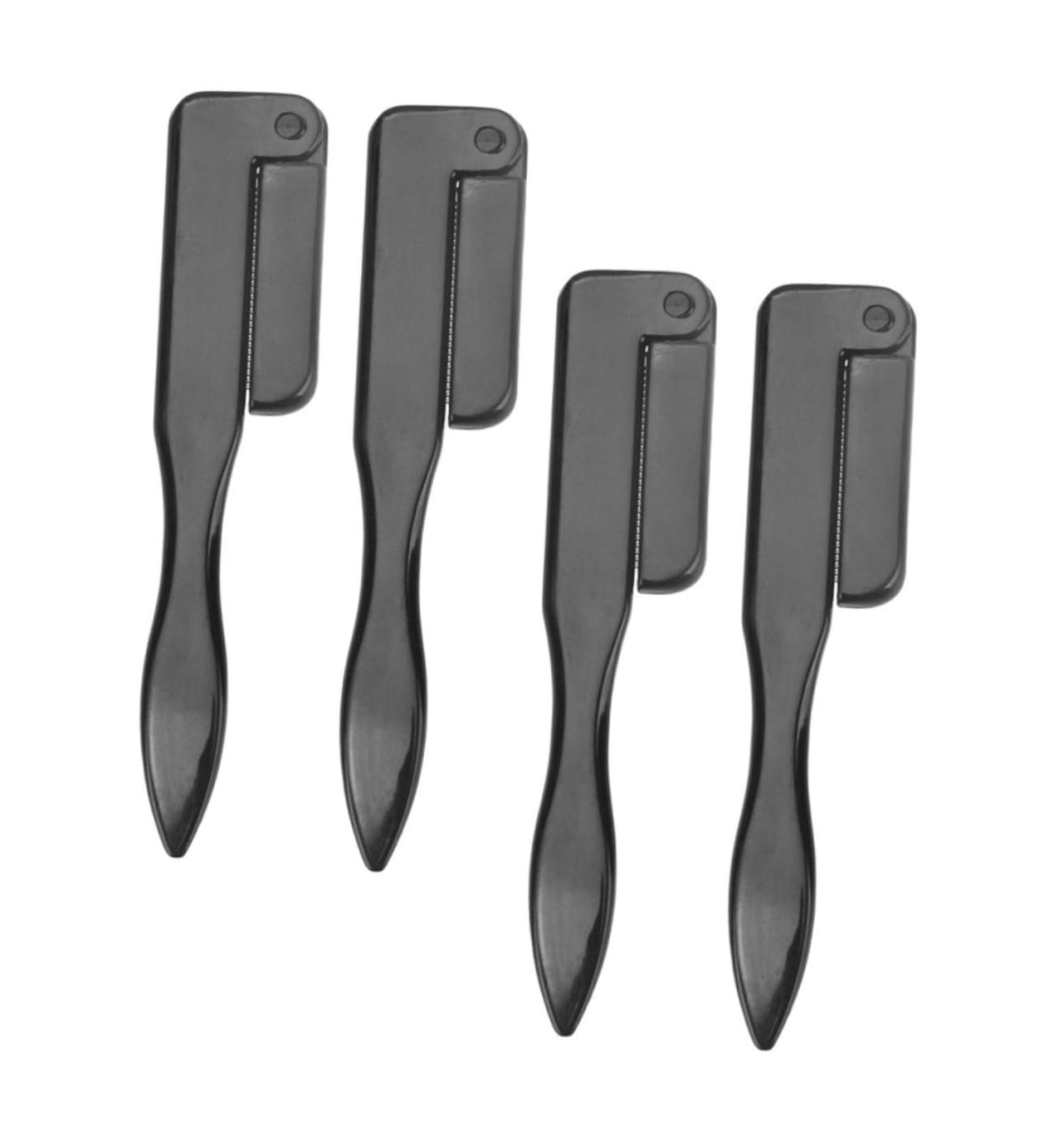 Mipcase 4pcs Stainless Steel Eyelash Comb & Eyebrow Brush Set - Portable Grooming Tools for False Lashes & Eyelash Mascara - Ideal Mini Lash & Brow Comb - Buy Online on GoSupps.com