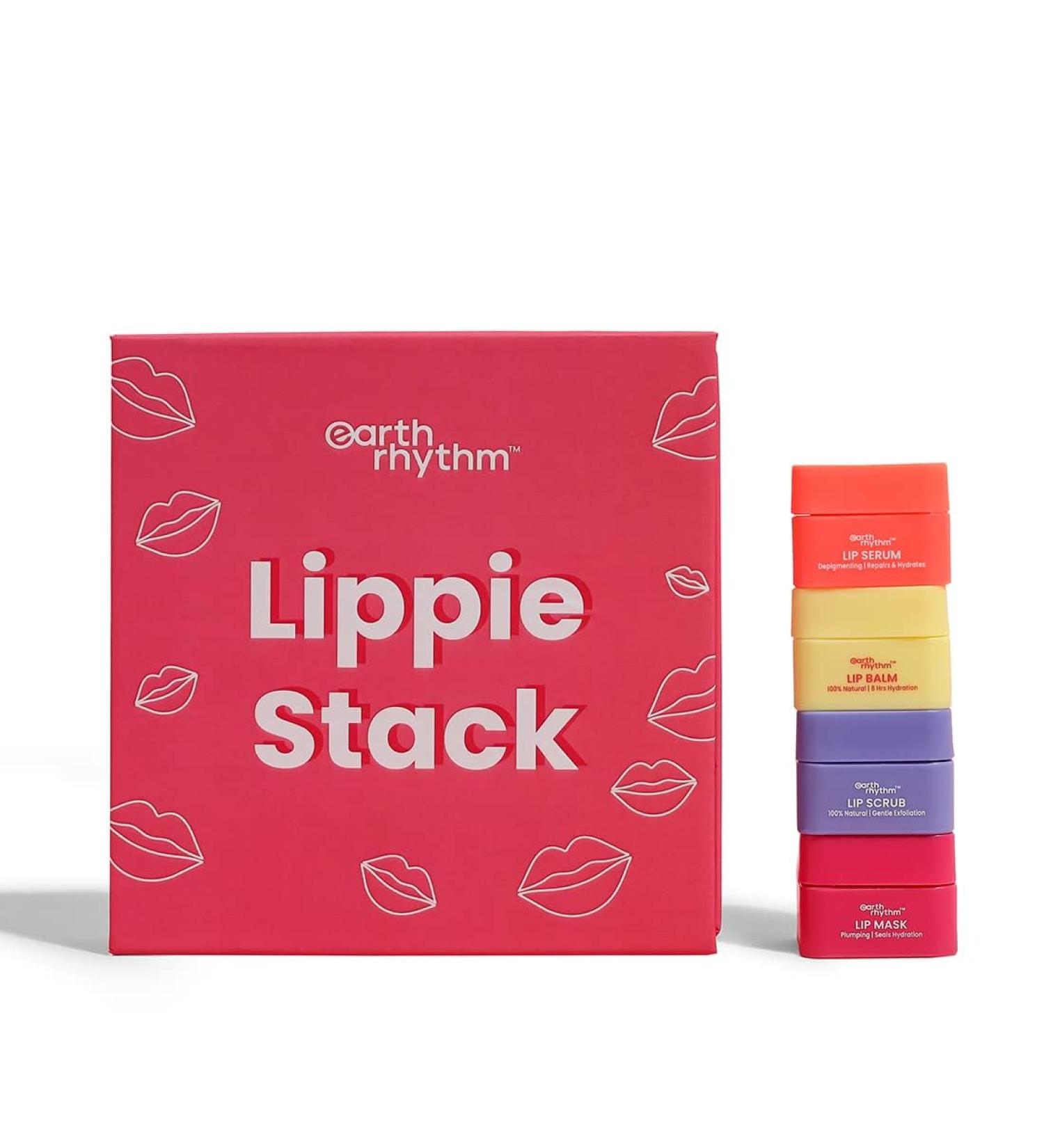 Lippie stack | Lip Care Kit pack of 4 | Lip Scrub Lip Serum Lip Balm & Lip Mask | Exfoliate Hydrate Nourish Moisturize | For Men & Women - 4 Gm (Each) - Buy Online on GoSupps.com