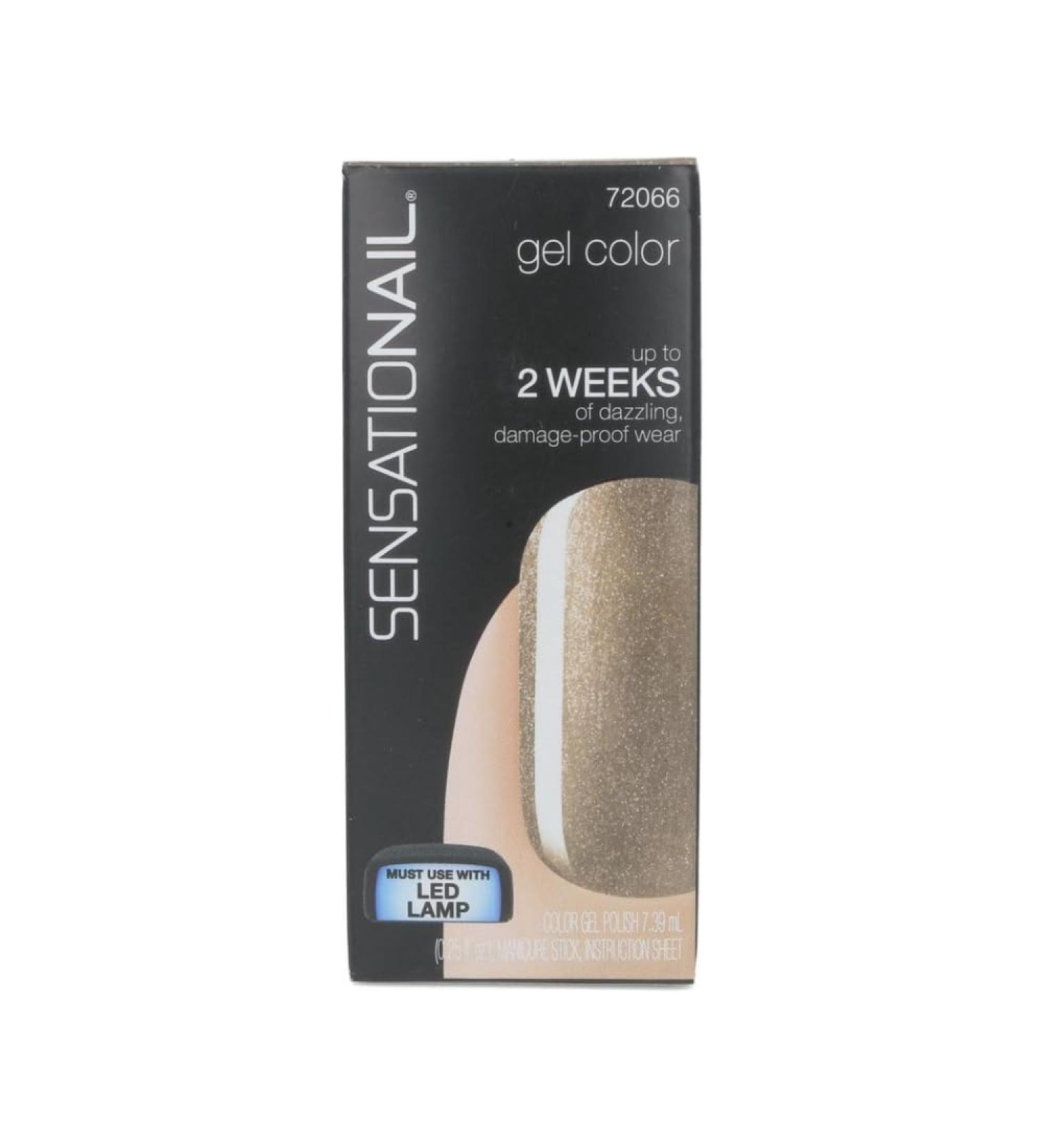 Sensationail Gel Nail Polish Gold Rush 7.39ml Gold/Metallic/Platinum At-Home Gel Polish