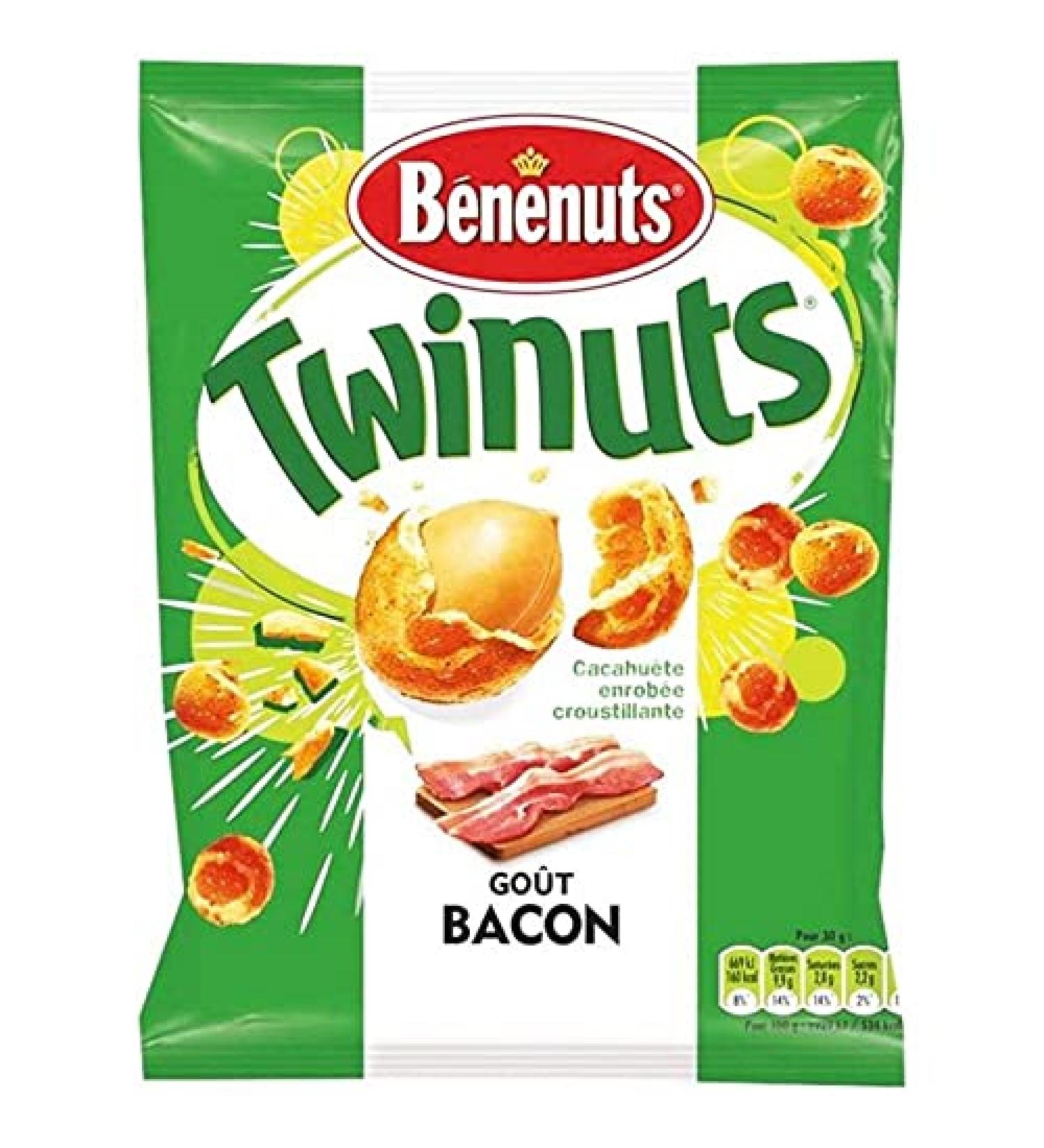 Bénénuts Twinuts Bacon Flavor 150g (pack of 3)