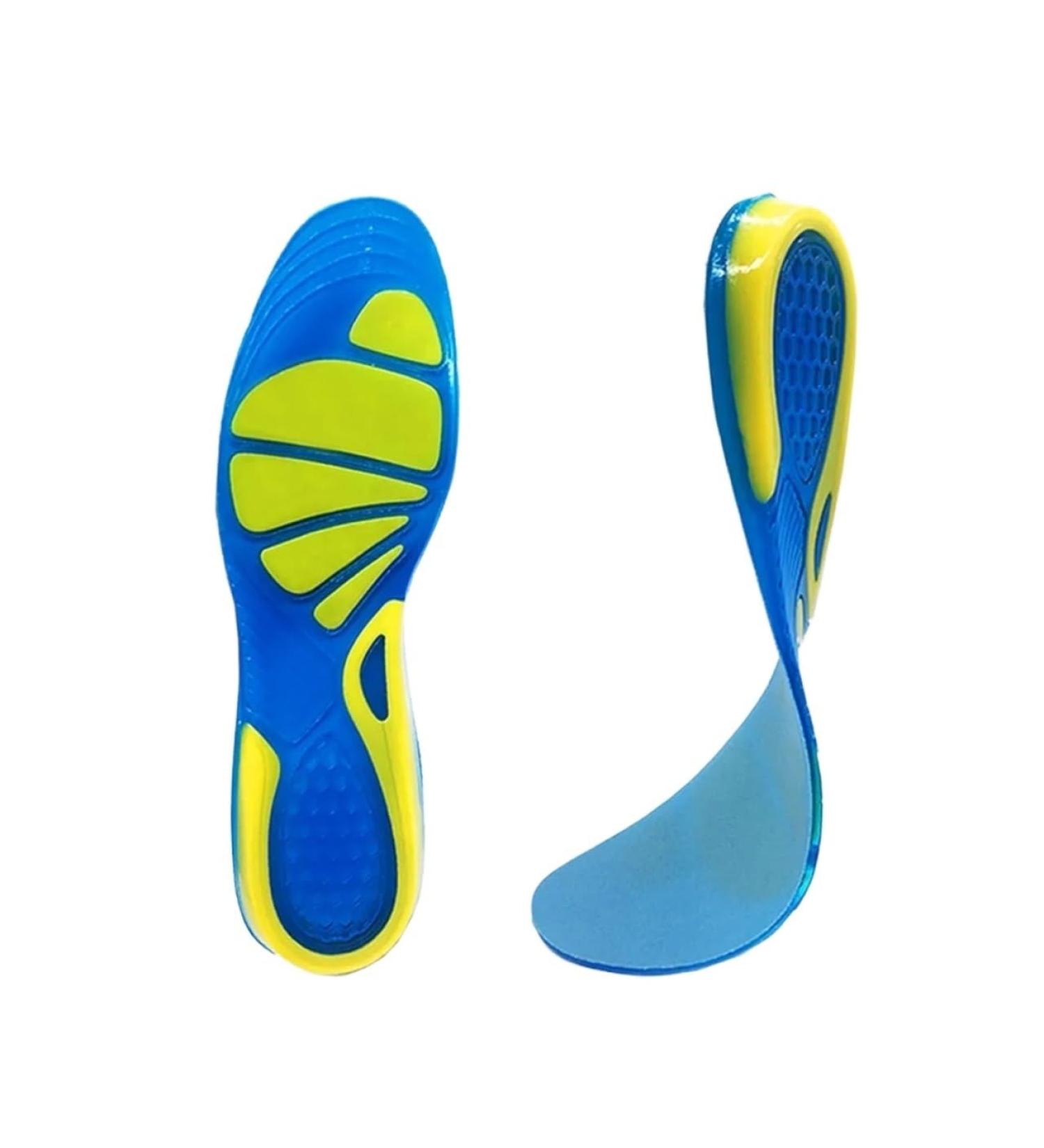 Sport Running Silicone Gel Insoles for Men & Women - Massaging Shock Absorption Orthopedic Soles (Large - Buy Online on GoSupps.com