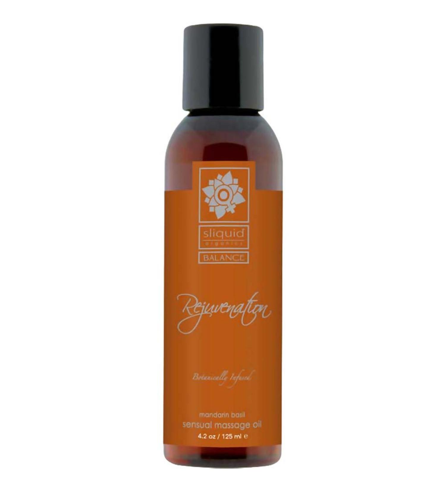 Sliquid Organics Rejuvenate Massage Oil 4.2 Oz - Premium Natural Massage Oil for Deep Relaxation - Shop Internationally - Buy Online on GoSupps.com