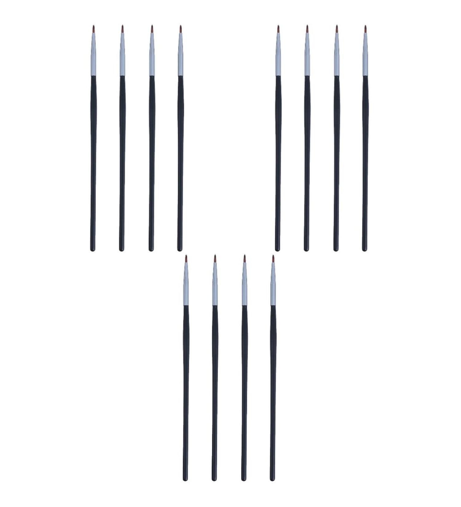 Buy KALLORY 12 pcs Fine Eyeliner & Makeup Brushes - Portable Travel-Friendly Ideal for Eye & Lip Makeup - Buy Online on GoSupps.com