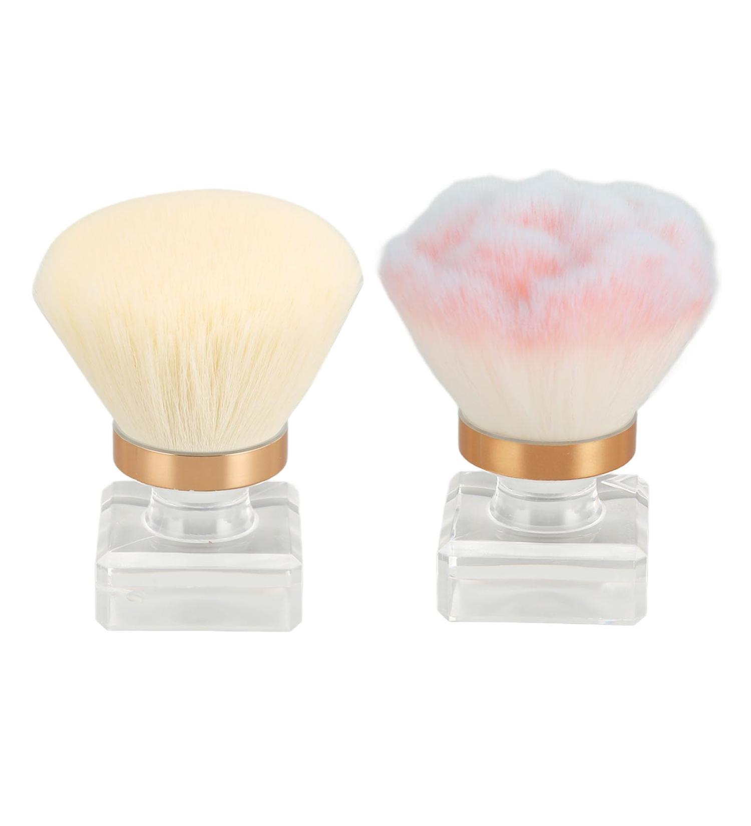 Makeup Loose Powder Brush 2 Pieces Dense Brush Expertly Hold Powder Loose Powder Brush with Storage Box for Home - Buy Online on GoSupps.com