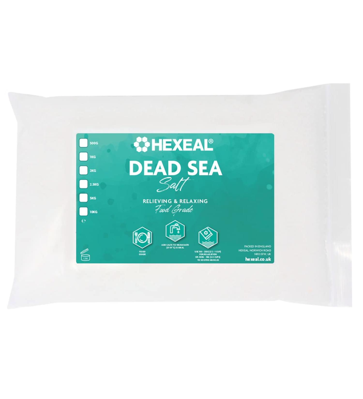 Hexeal Dead Sea Salt | 2kg Bag | 100% Natural FCC Food Grade - Buy Online on GoSupps.com