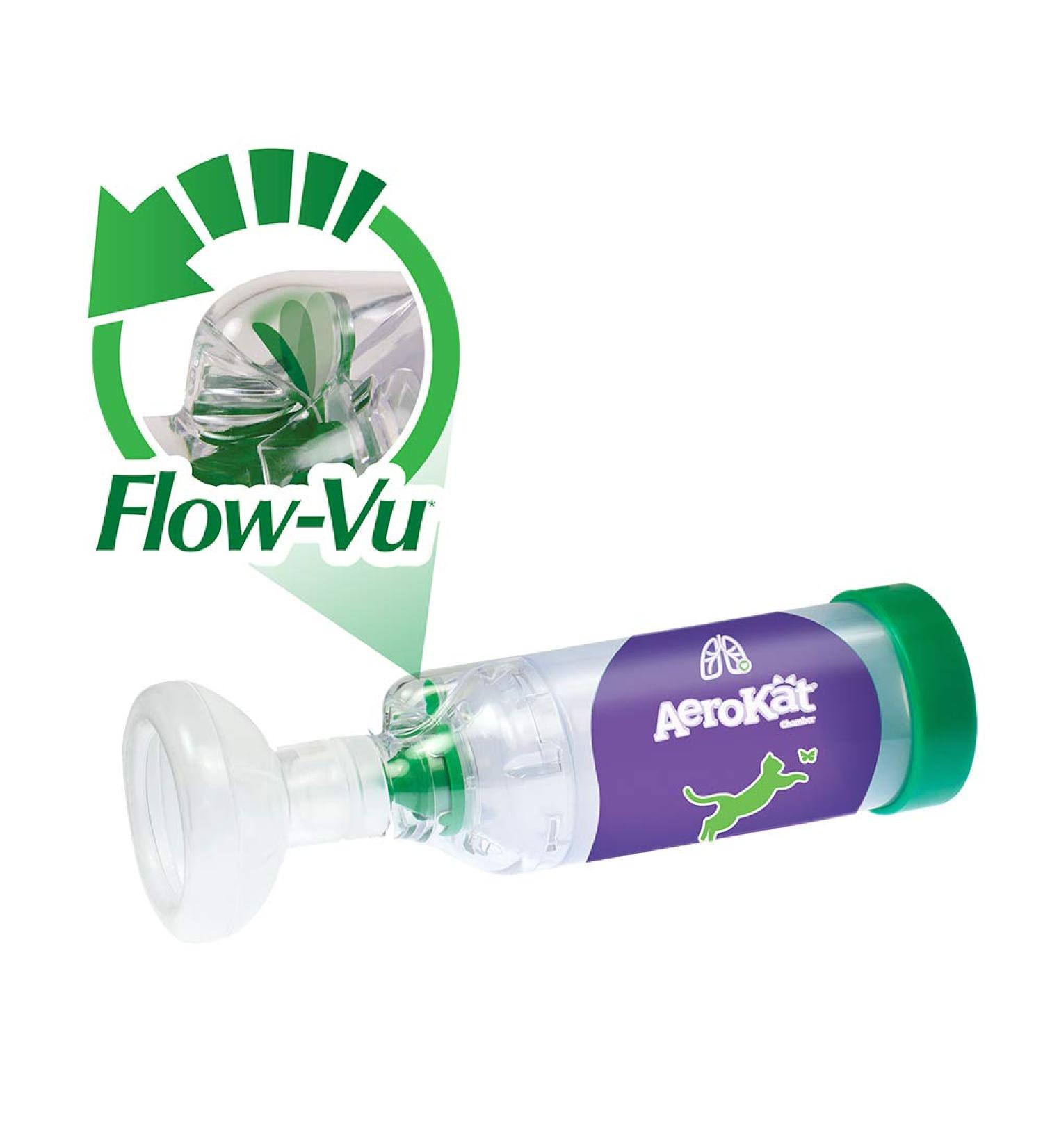 AEROKAT Feline Inhaler Spacer for Cats & Kittens | Flow-VU Indicator | International Shipping Available - Buy Online on GoSupps.com