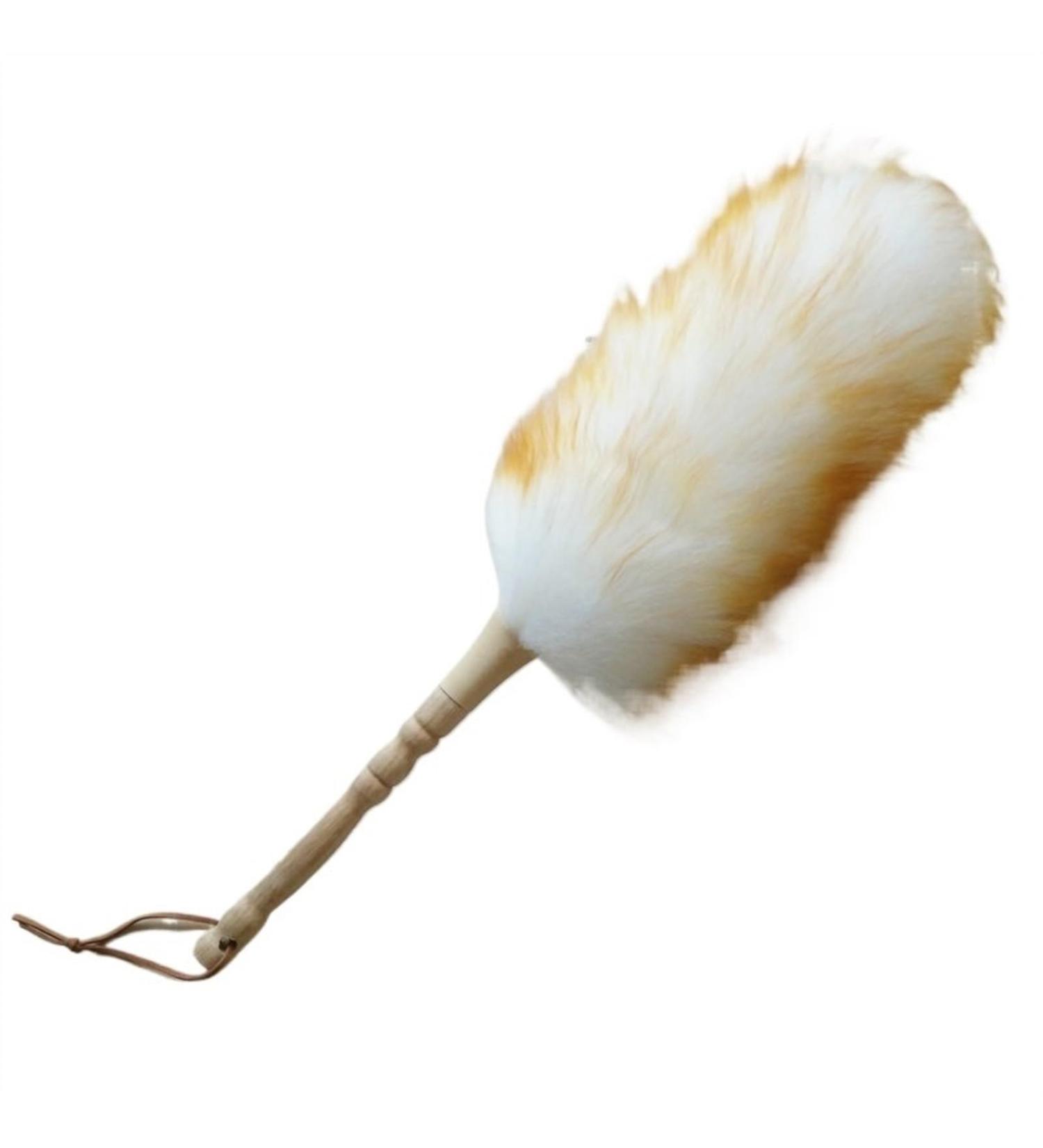 FCSHFC Lambswool Feather Duster with Solid Wooden Handle Anti-Static Reusable Comfortable Grips Dusters for Cleaning for Office Car Fan Furniture Etc - Buy Online on GoSupps.com