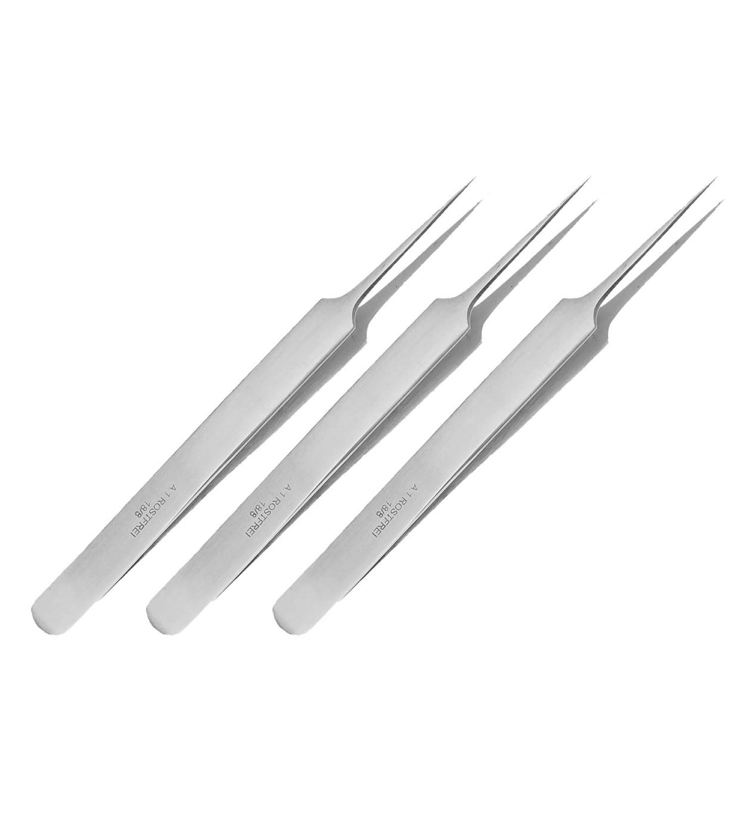 Buy May 3x Splinter Tweezers - Stainless Steel First Aid Tweezers - Fine Pointed Precision - Buy Online on GoSupps.com