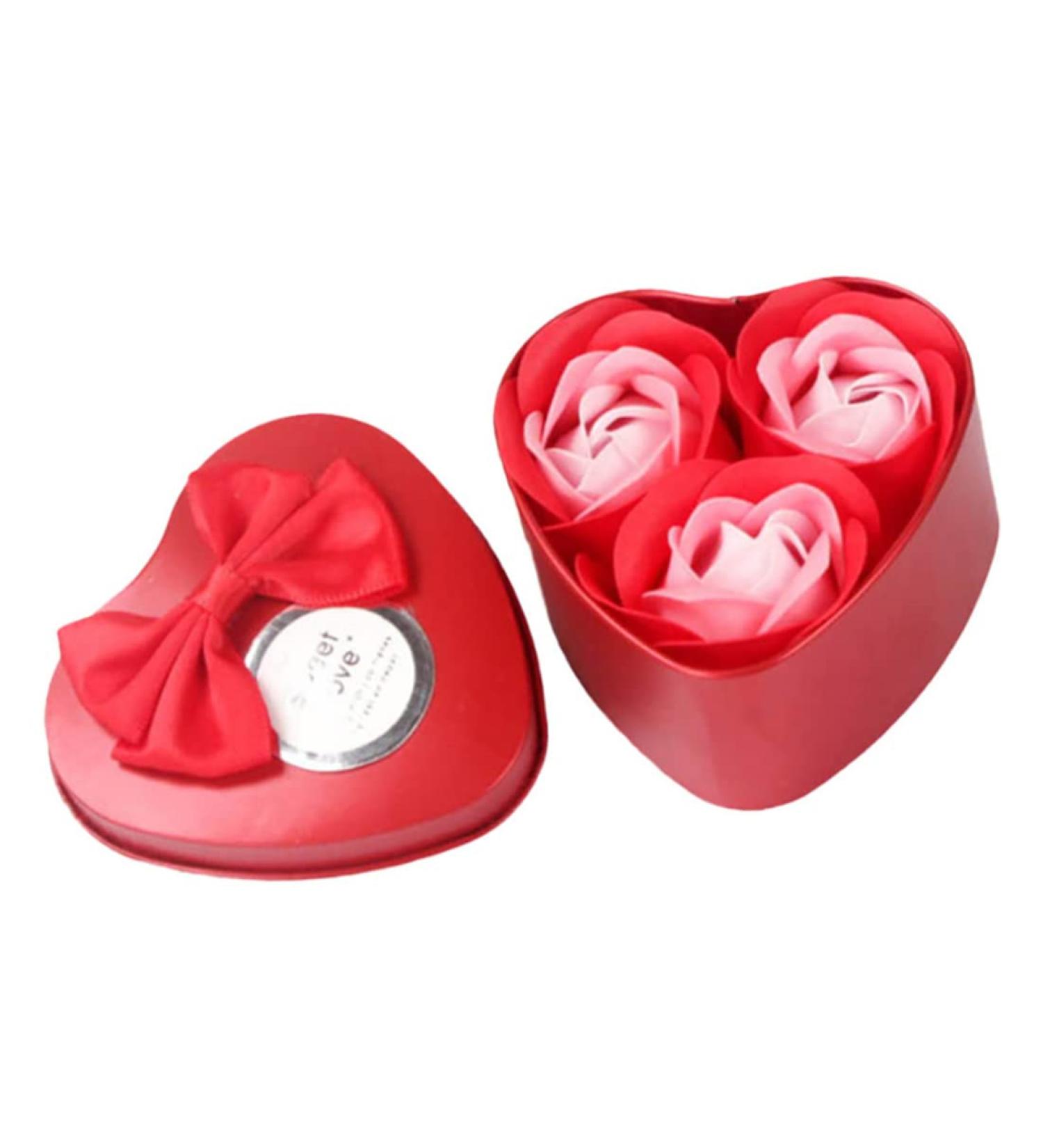 Handmade Rose Flower Soap - Flora Scented Bath Soap Gift Box for Wedding Anniversary Valentine's & Mother's Day - Buy Online on GoSupps.com