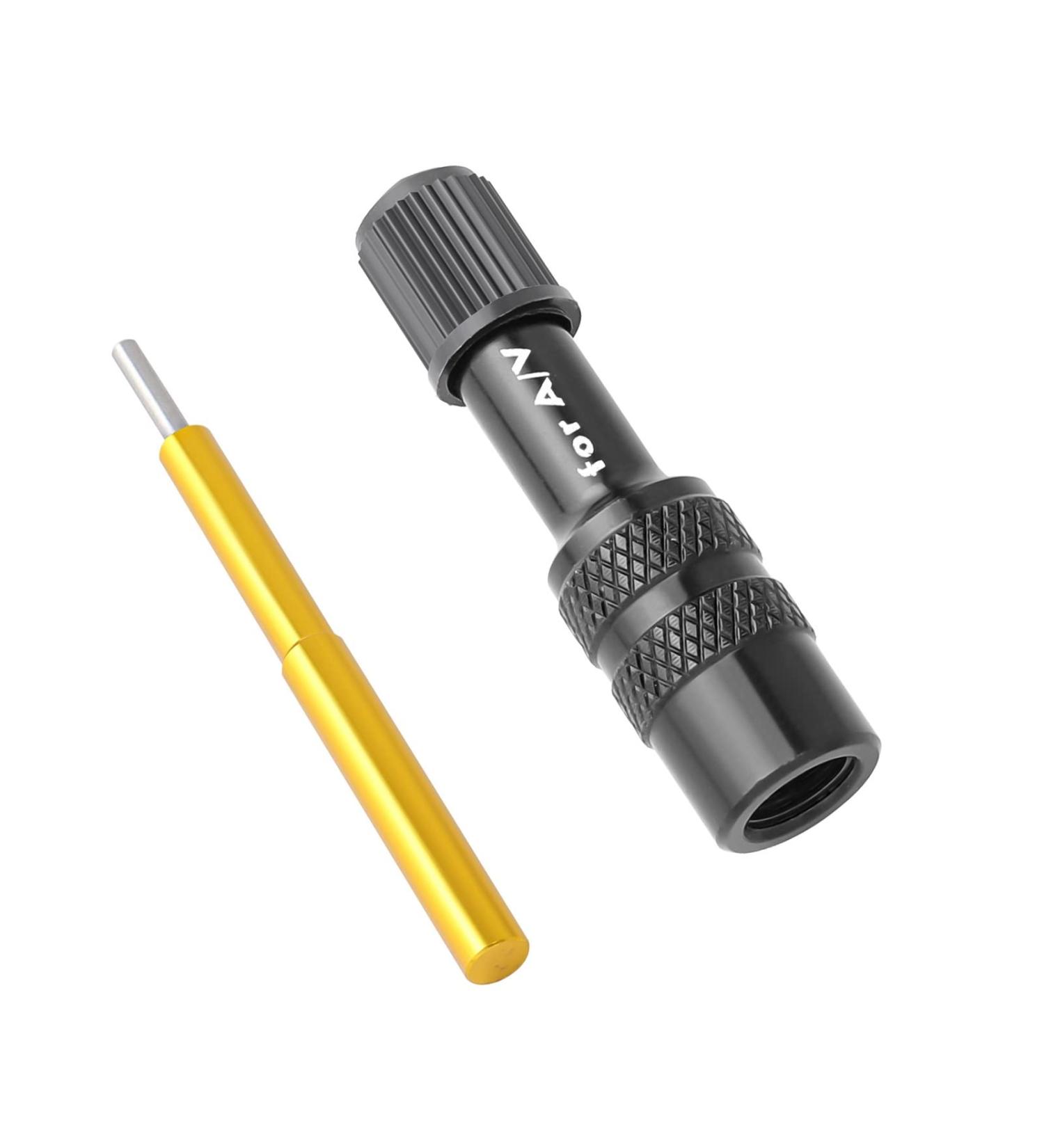 Aluminum Alloy Bike Front Fork Valve Adapter | Bicycle Fork Inflatable Valve Converter Nozzle Accessory - Black - Buy Online on GoSupps.com