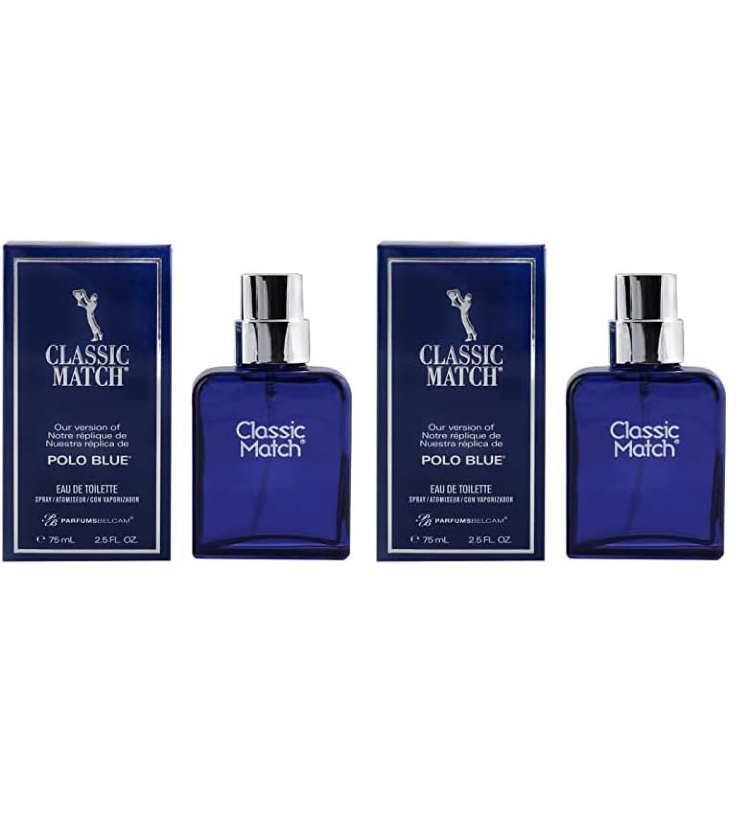 PB ParfumsBelcam Classic Match our Version of Polo Blue EDT 2.5 Fl Oz Fruity (Pack of 2) 2.5 Fl Oz (Pack of 2) - Buy Online on GoSupps.com