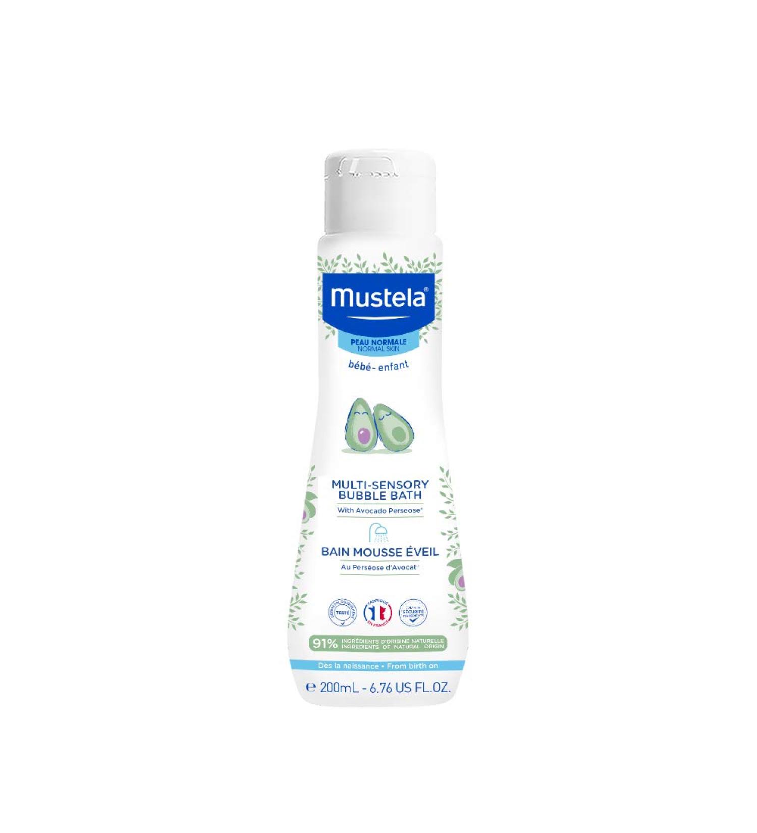 Mustela Baby Bubble Bath with Avocado - Multi-Sensory for Normal Skin (6.76 fl oz) - Buy Online on GoSupps.com