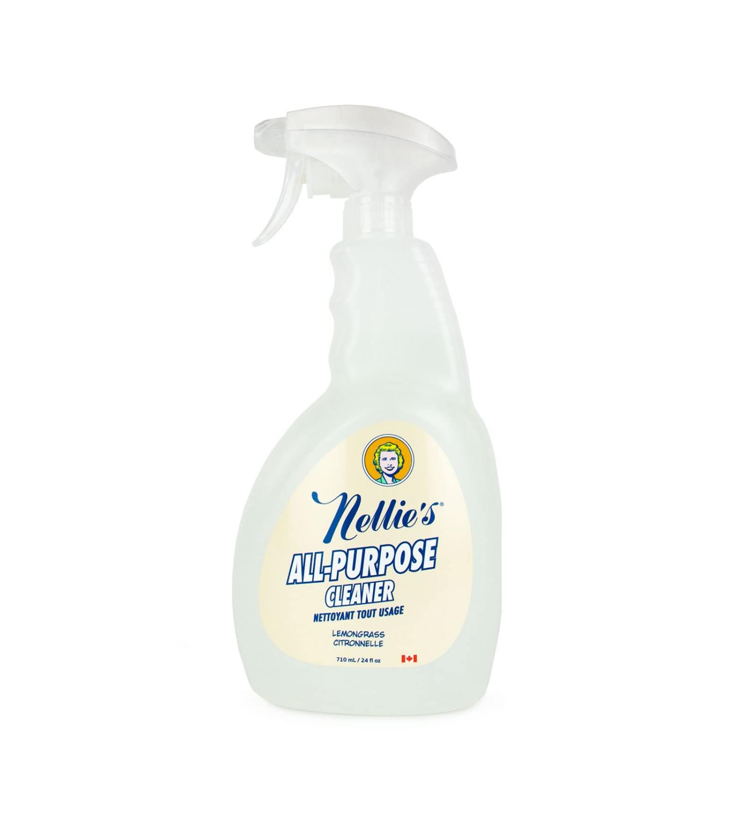 Nellie's All-Purpose Cleaner | Plant-Based & Eco-Friendly | Biodegradable Multi-Purpose Cleaner | Lemongrass Scent (24 fl oz - Buy Online on GoSupps.com