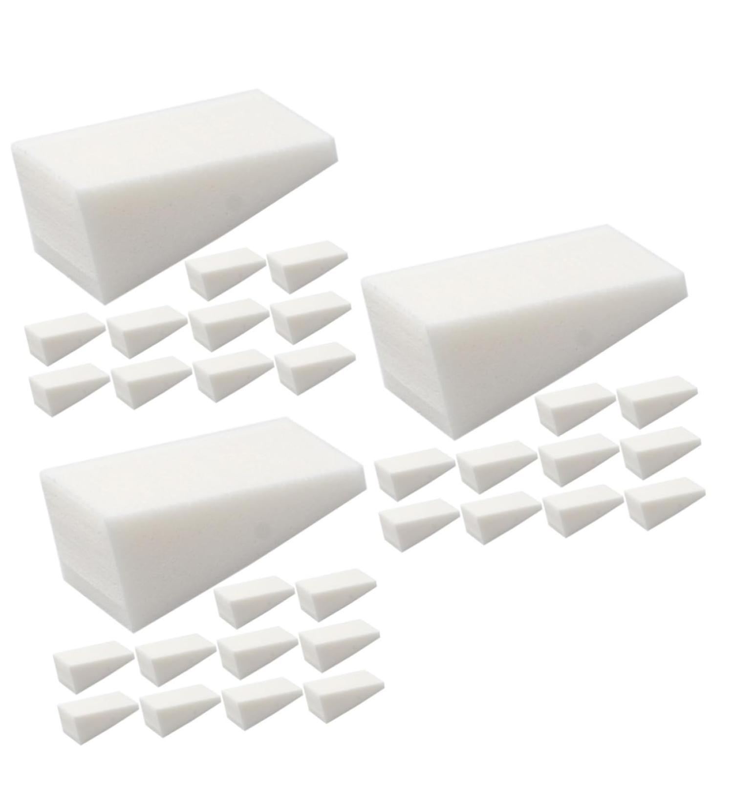 NOLITOY 60 Pcs Nail Sponge Triangle Makeup Tools | Nail Art Design Gradient Sponge | Soft Manicure Powder Puff & Nail Brush | Perfect for DIY Nail Art - Buy Online on GoSupps.com
