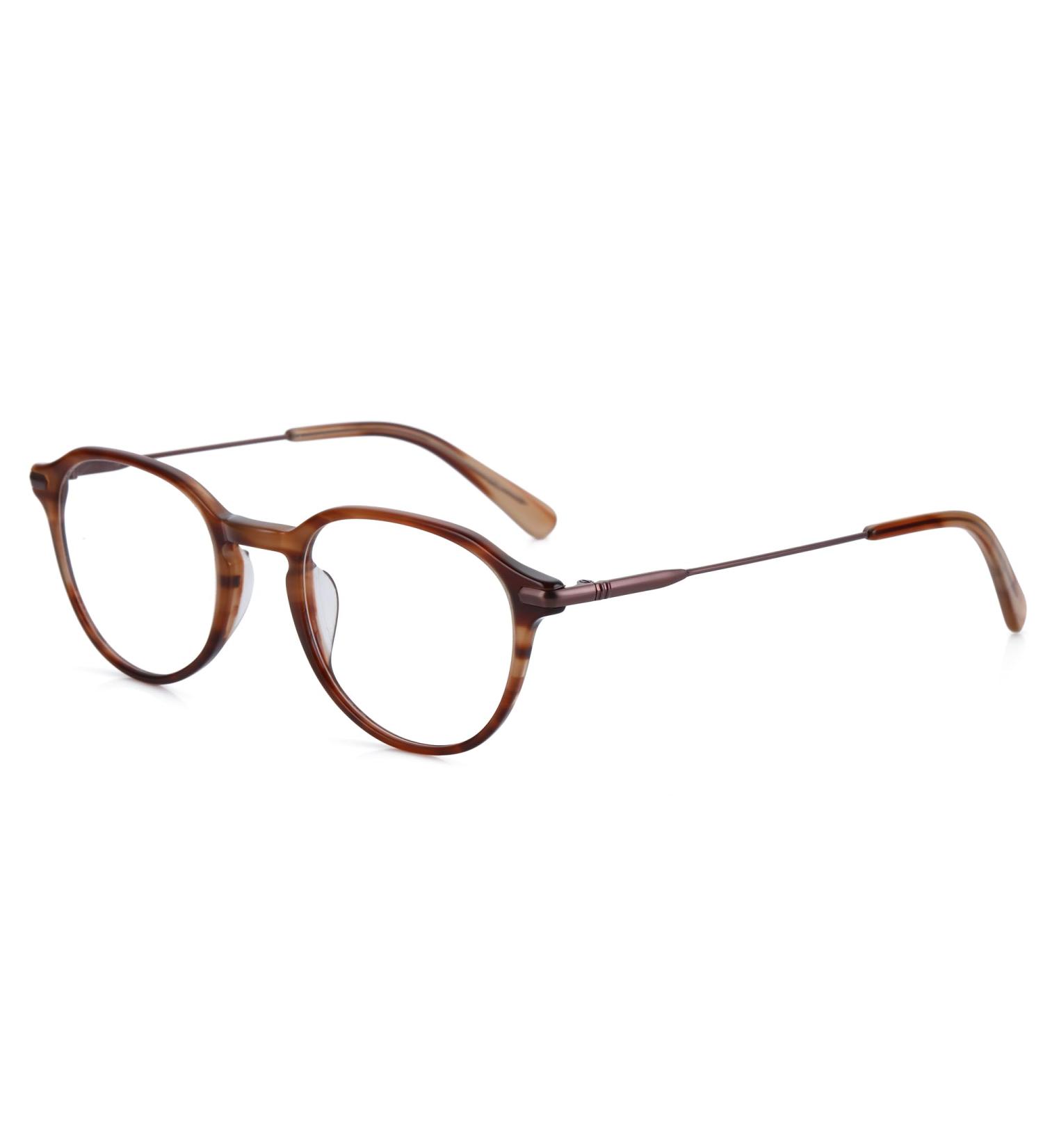 ZENOTTIC Vintage Round Glasses Frame for Men & Women - Retro Clear Lens Nerd Glasses C13 Brown - Stylish Prescription-Free Eyewear - Buy Online on GoSupps.com