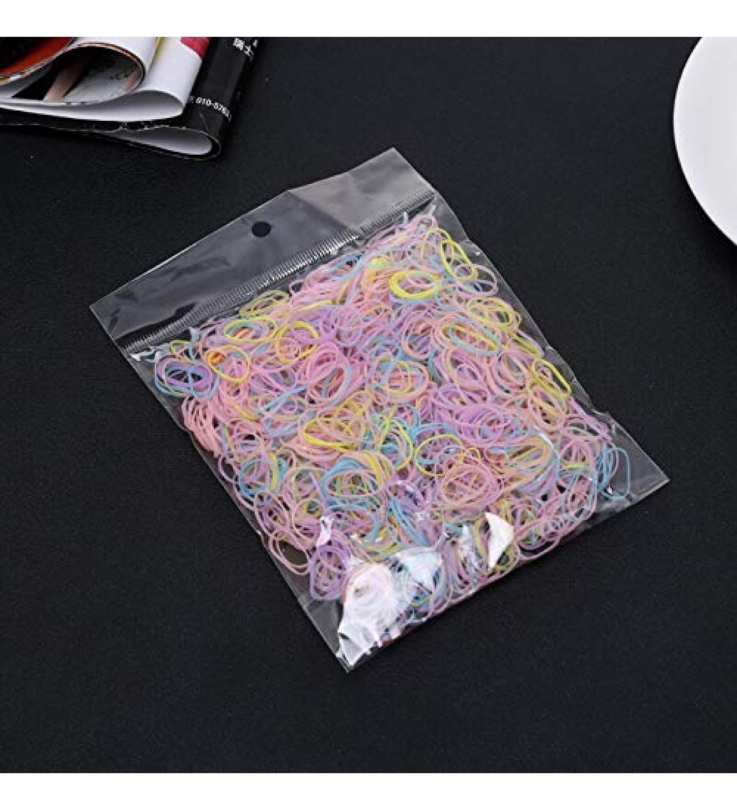 Buy Mini Hair Ties 1000 Pack Colorful Rubber Bands for Girls | Elastic Hair Ties for Daily Hairstyles - Buy Online on GoSupps.com