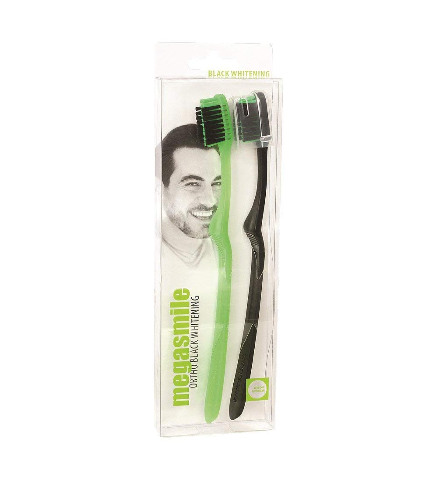 MEGASMILE black whitening toothbrush 2 pcs