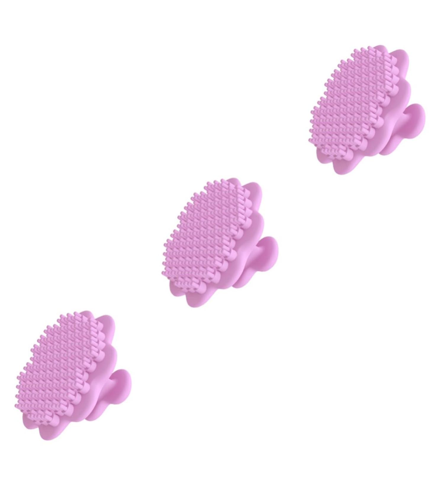 FRCOLOR Pack of 3 Cleaning Brush Makeup Remover Tool Silicone Face Washer Face Brush Made of Silicone Exfoliating Brush Soft Fur Scrubbing Massager Sink Man 5.20X5.20X3.00CMx3pcs - Buy Online on GoSupps.com