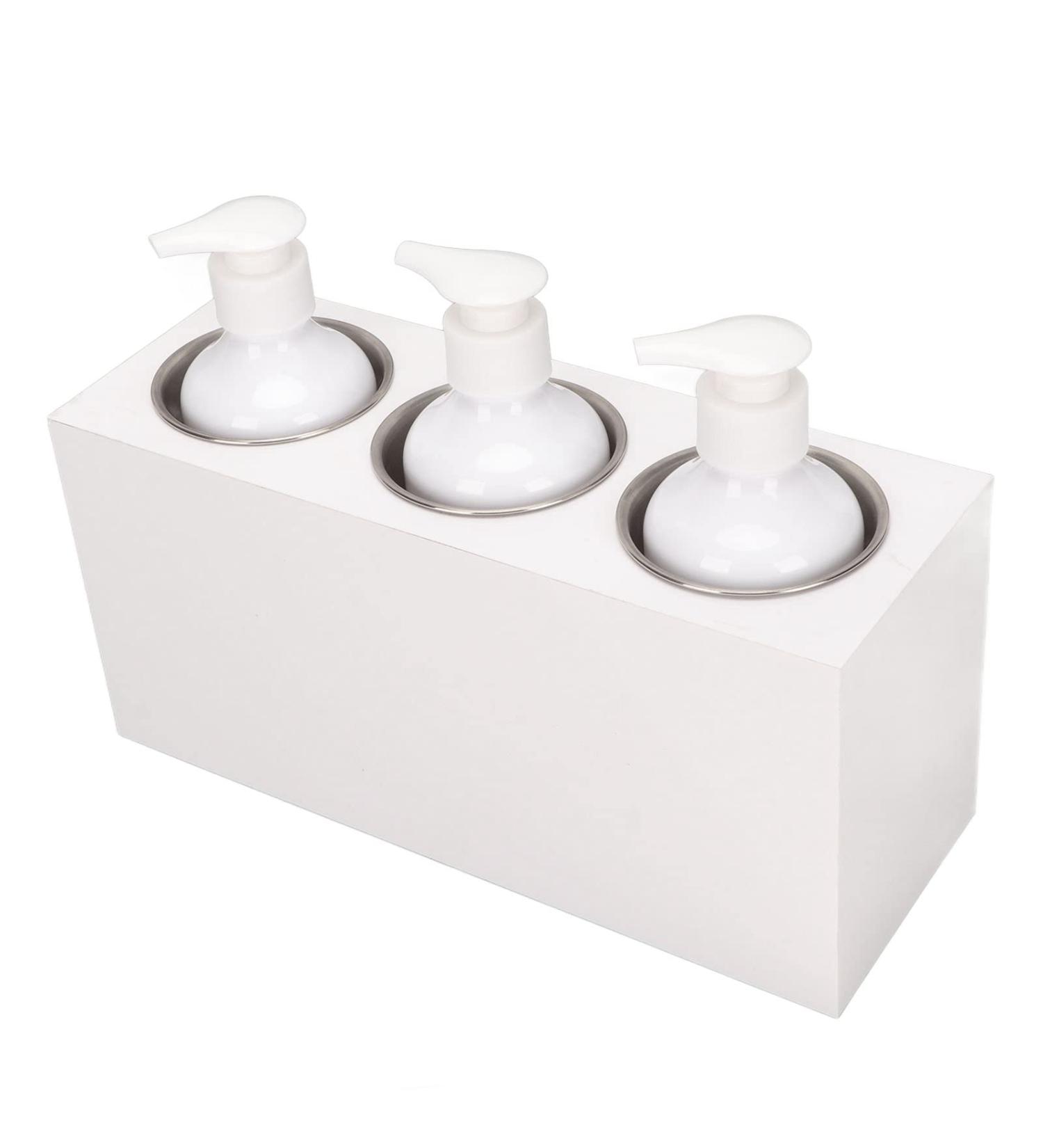 Massage Oil Warmer 3 Bottle Lotion Warmer Plug in Electric Warmer Oil Dispenser for Oil Lotion & Cream for Home & Professional Spa Supplies (US Plug) - Buy Online on GoSupps.com