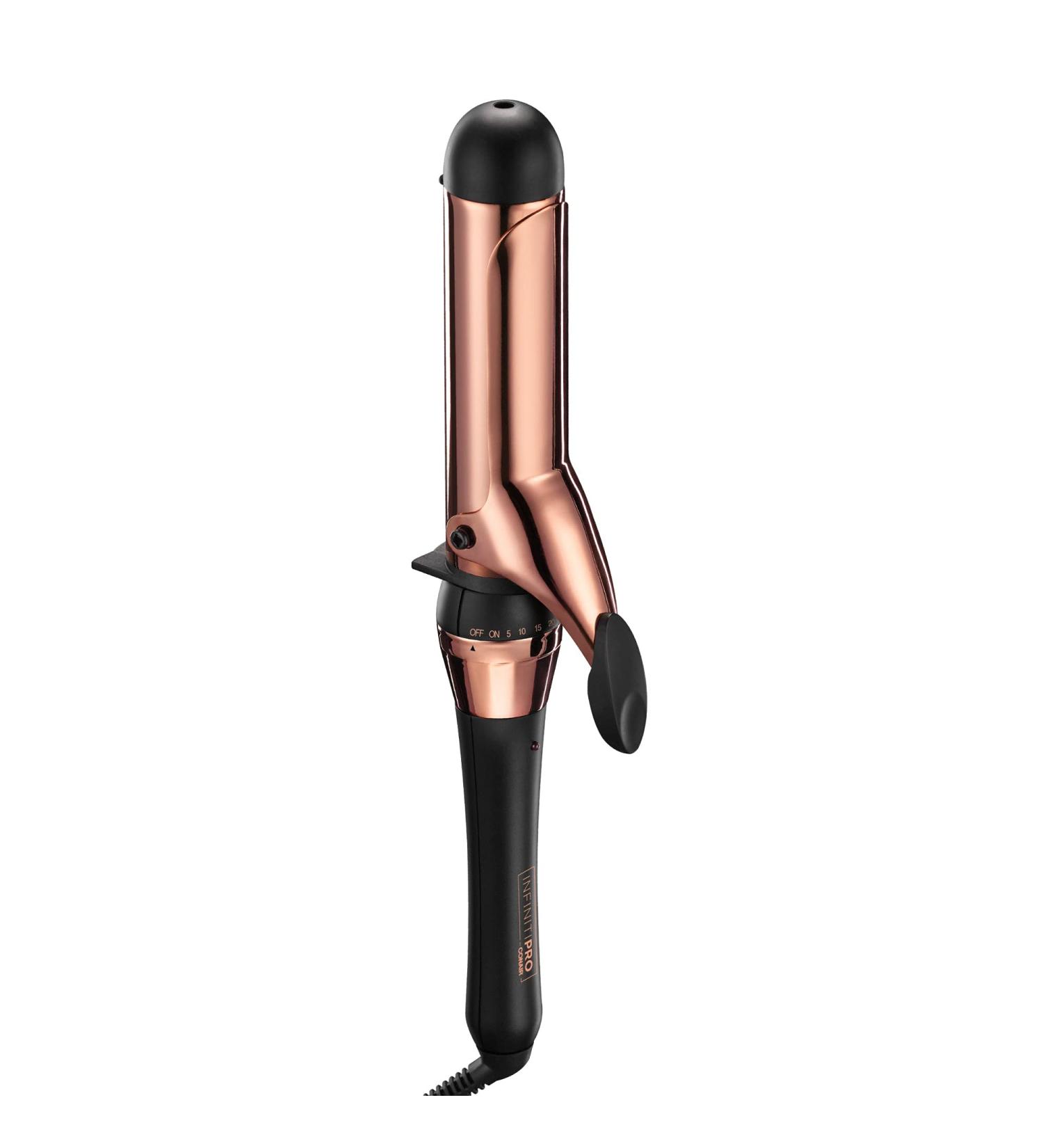 INFINITIPRO BY CONAIR Rose Gold Titanium 1.5-Inch Curling Iron - Black | Soft Waves for Medium to Long Hair - Buy Online on GoSupps.com