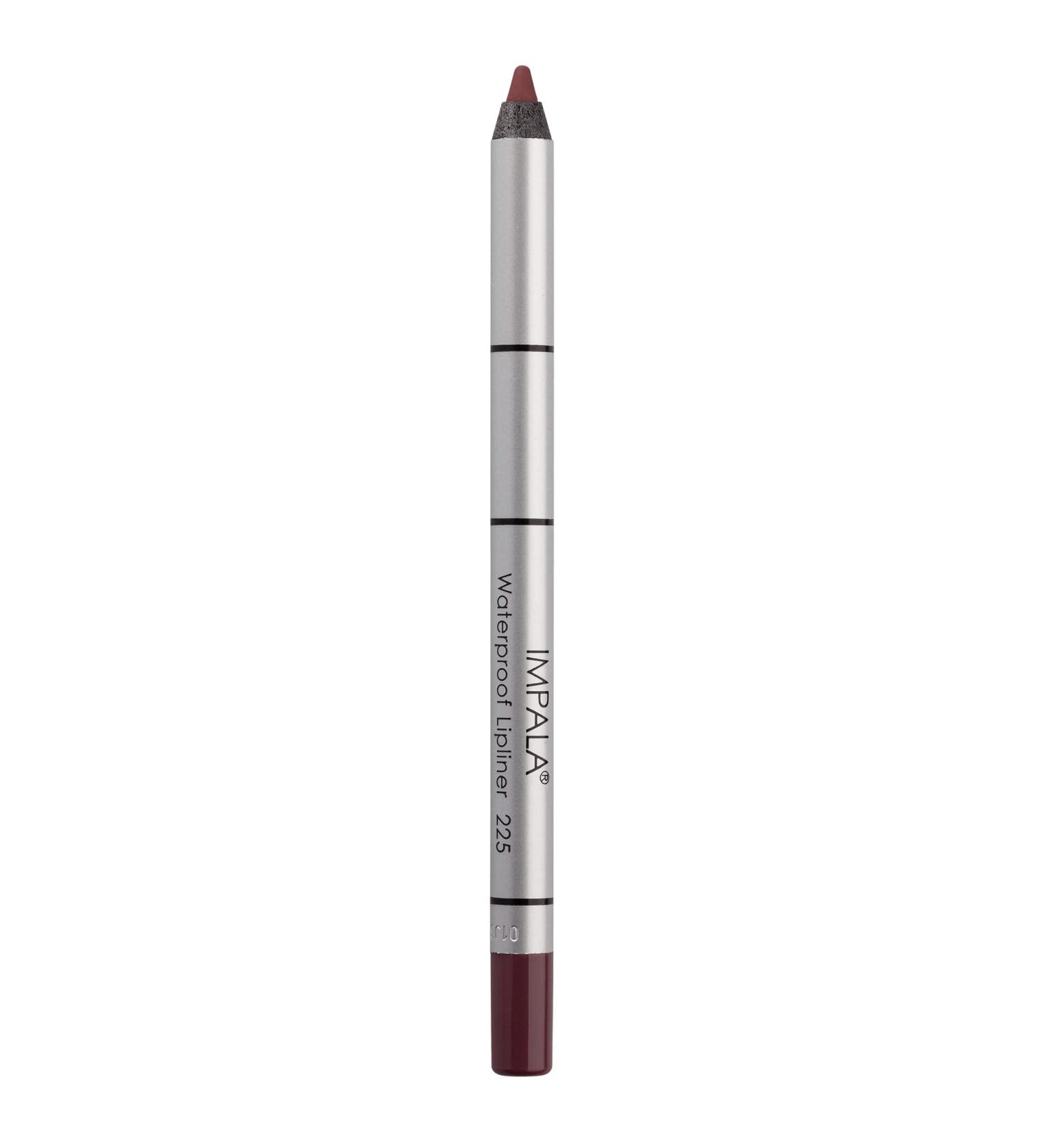 IMPALA | Creamy Waterproof Lip Pencil Dark Grape Color 225 | Permanent Lip Liner | Waterproof Lip Pencil | Long-lasting Lip Liner | Volumizing Effect 225 Black Grape - Buy Online on GoSupps.com