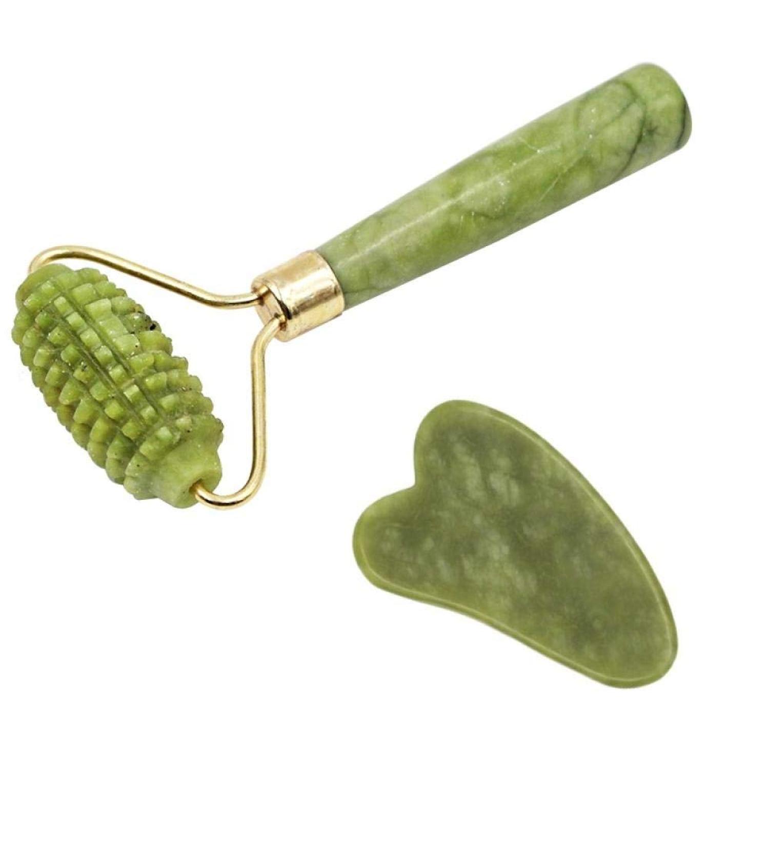 Gua Sha Facial Tool 5pcs Facial Massager Roller Plate Board Slimming Jade Stone Face Lifting Massager Eye Face Neck Thin Tools Scraping Skin Board-5 sets size 7_ - Buy Online on GoSupps.com