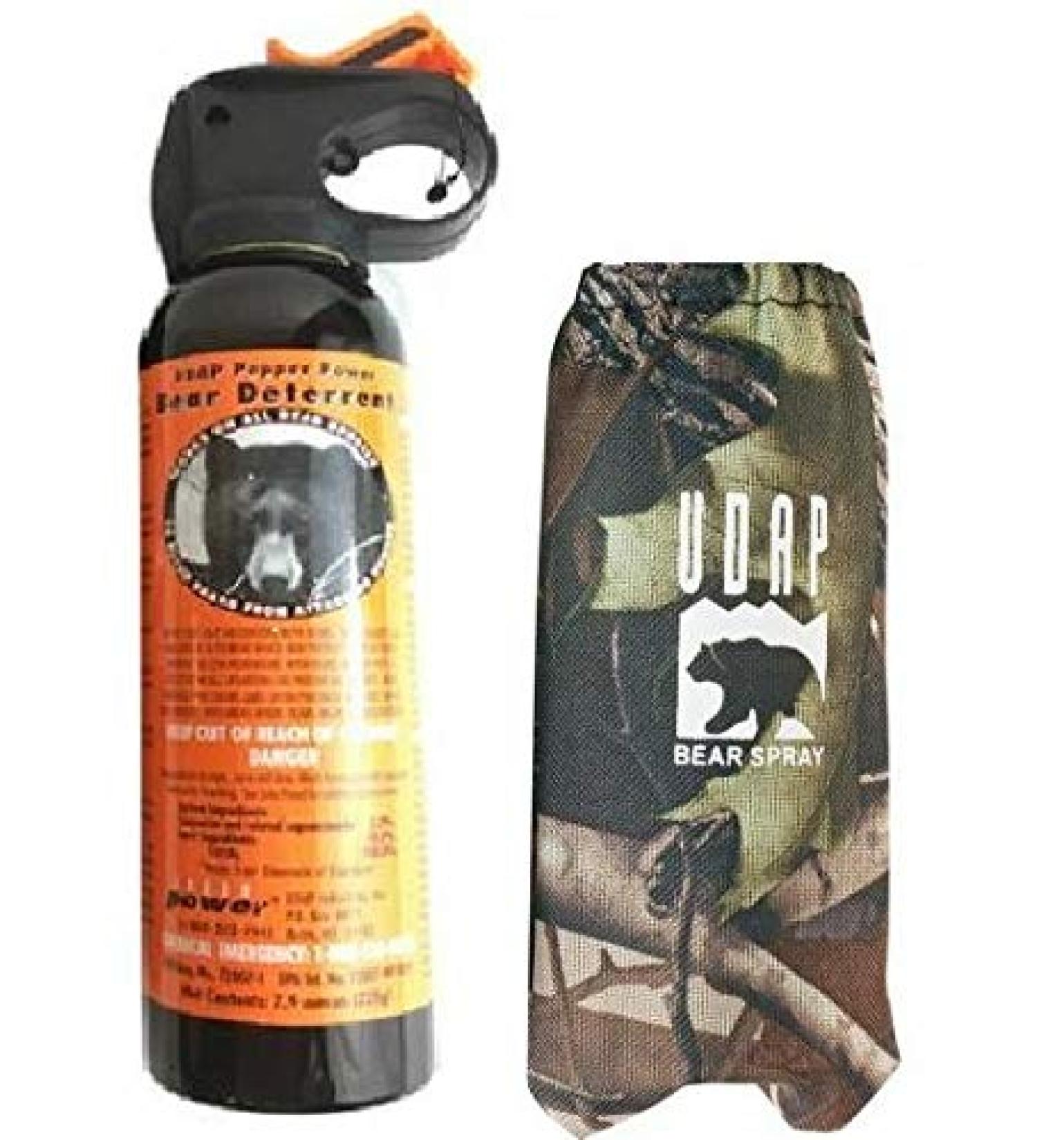 Udap Bear Spray with Camo Hip Holster