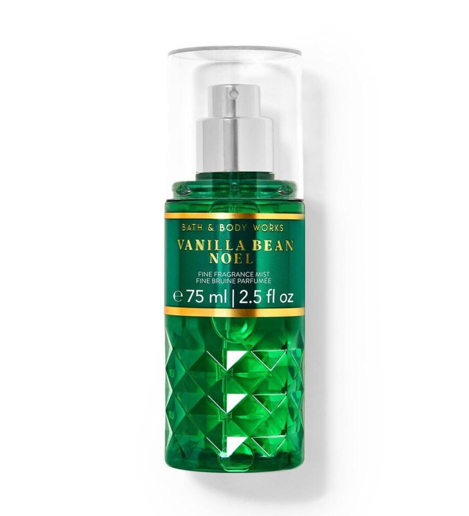 Bath and Body Works VANILLA BEAN NOEL Travel Size Fine Fragrance Mist 2.5 Fluid Ounce Fresh Vanilla 3 Fl Oz (Pack of 1)