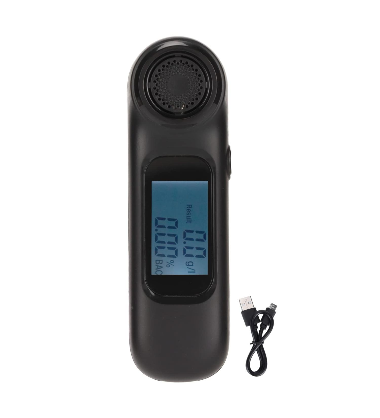 Junlucki Noncontact Breathalyzer Alcohol Tester | Digital Blood Alcohol Meter with LCD Screen | USB Rechargeable Portable Meter - Buy Online on GoSupps.com