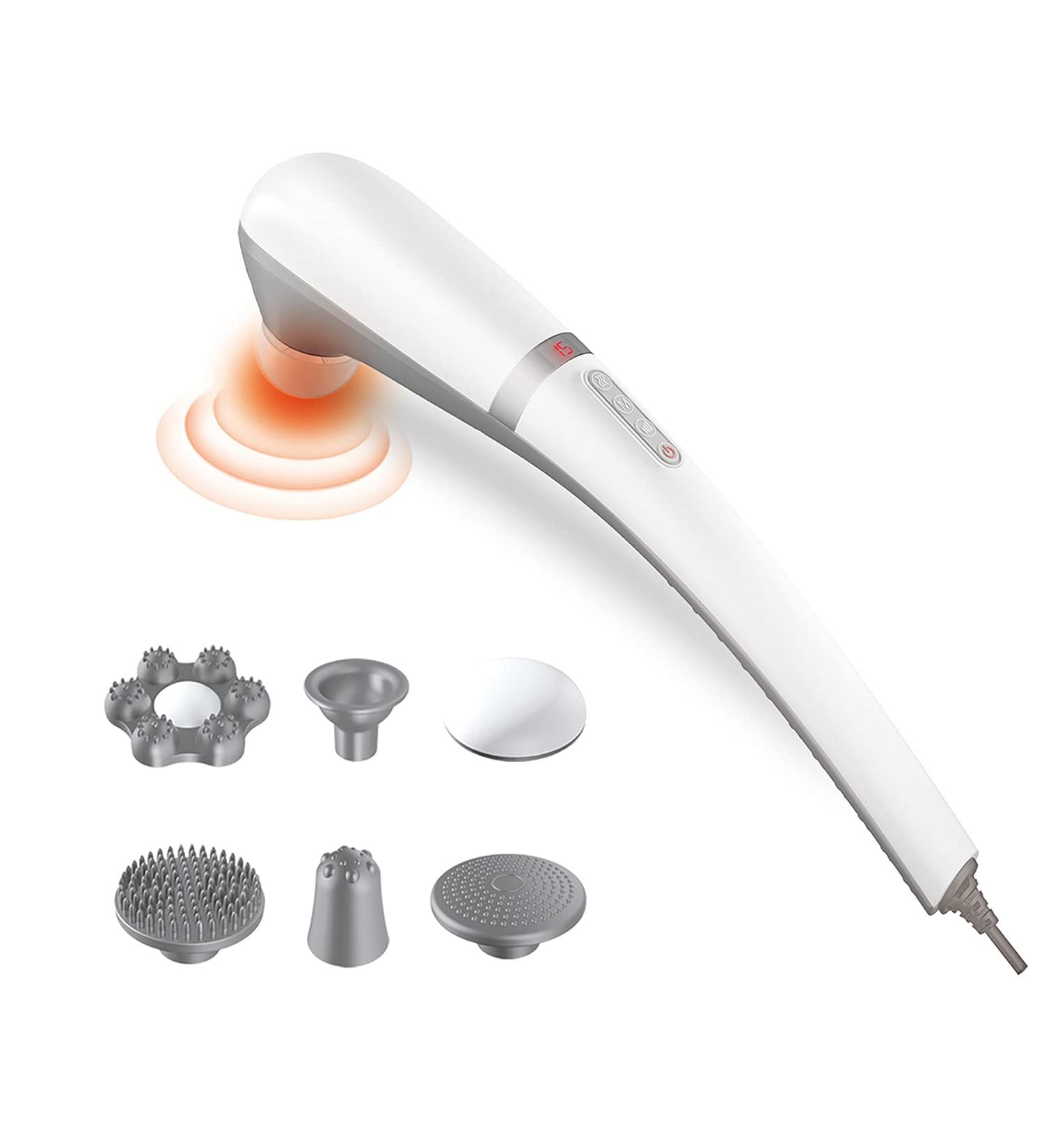Percussion Handheld Back Massager with Heat - Deep Tissue Relief for Neck and Back - Buy Online on GoSupps.com