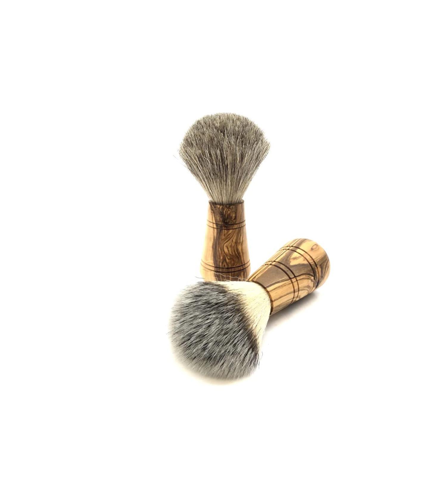 DOM Shaving Brush SIR GEORGE - Olive Wood Handle | 2 Variants | Gift Box Included | Premium Black Hair Tips - Buy Online on GoSupps.com
