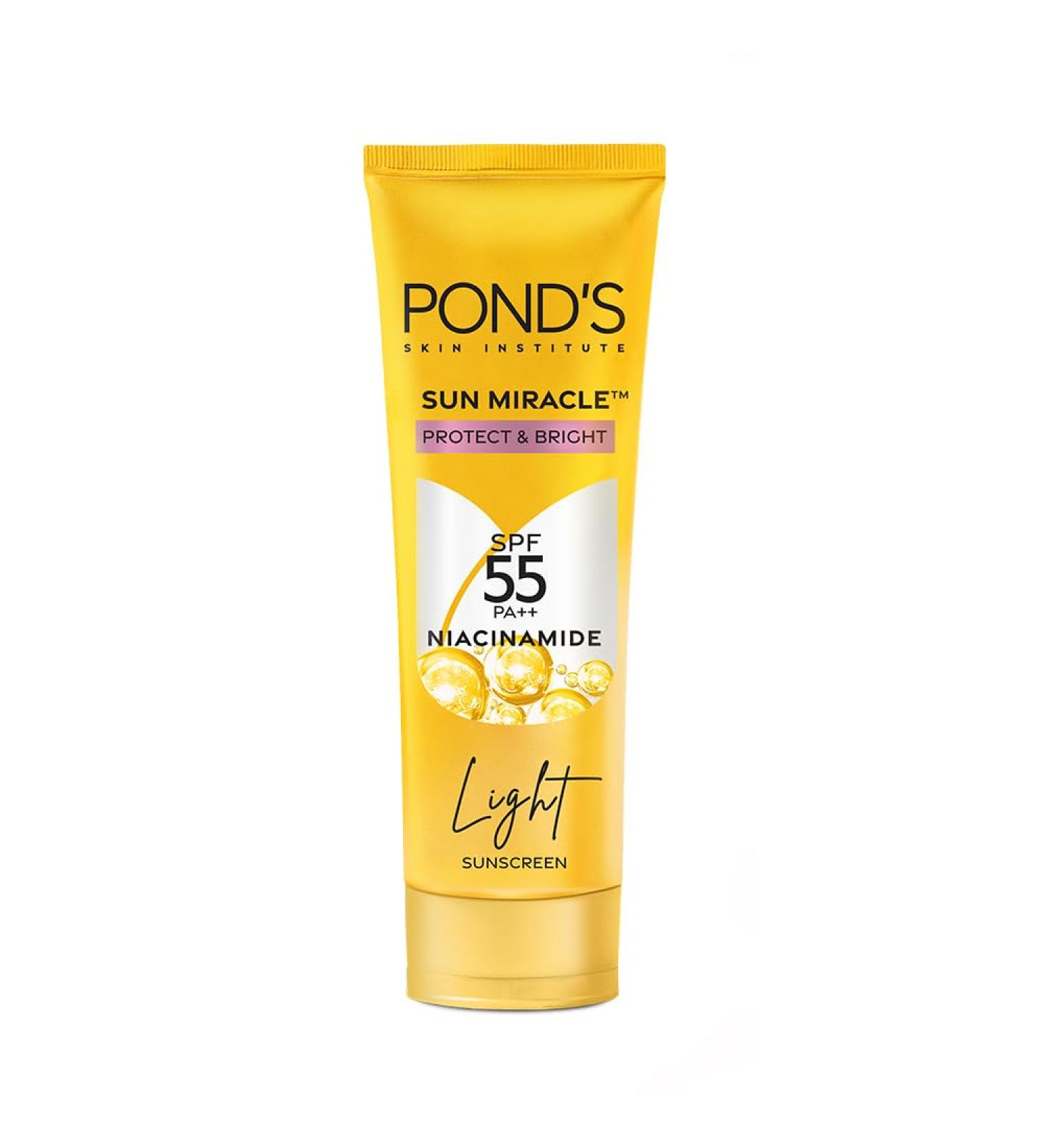 POND'S sun miracle SPF 55 PA++ light Sunscreen 50g - Buy Online on GoSupps.com