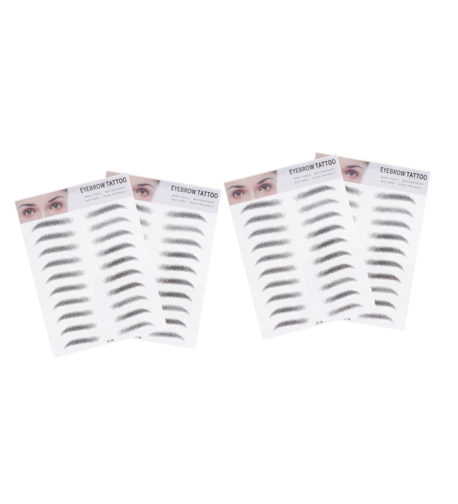 Beavorty 4 pcs 3d eyebrow stickers Imitation Eyebrow Sticker makeup eyebrow tattoo hair like eyebrows False - Buy Online on GoSupps.com