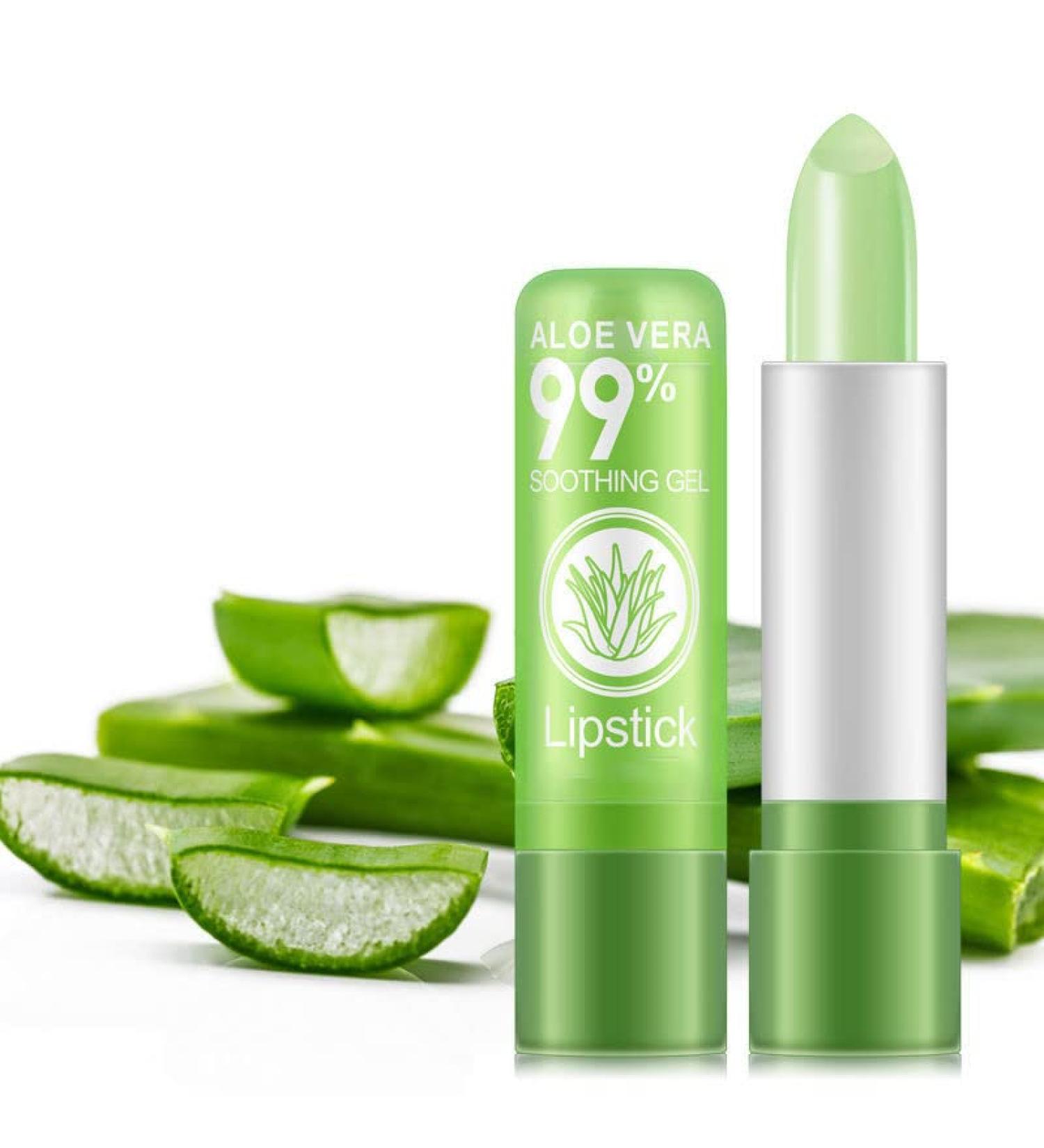 Kybbe Aloe Vera Color Changing Lip Balm Moisturizer Anti-Drying Brighten Lips Tonic Temperature Color Changing Lipstick - Buy Online on GoSupps.com