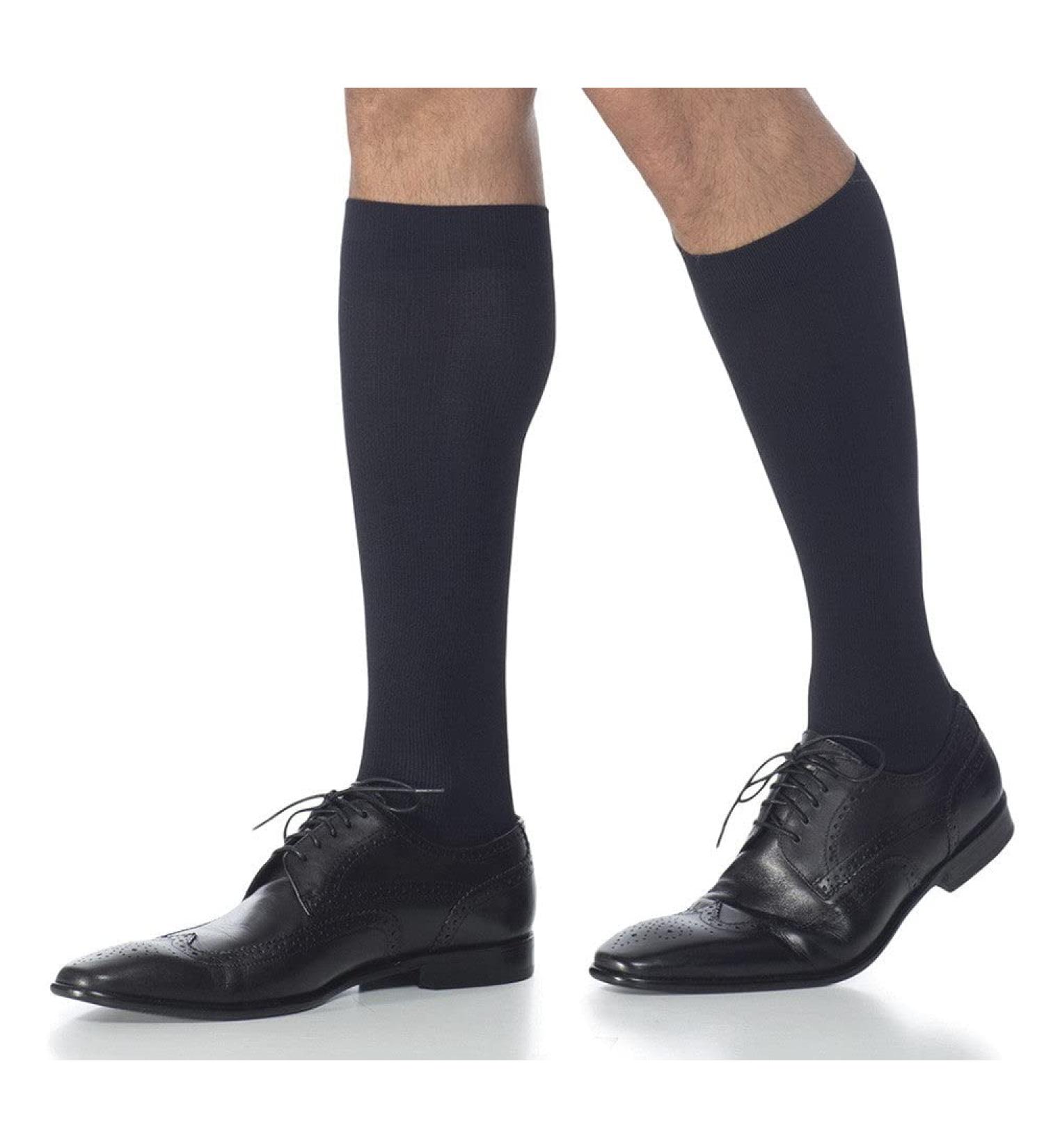 SIGVARIS Men's Microfiber 820 Closed Toe Calf-High Socks 20-30mmHg - Black LL - Large Long for Ultimate Comfort & Support - Buy Online on GoSupps.com