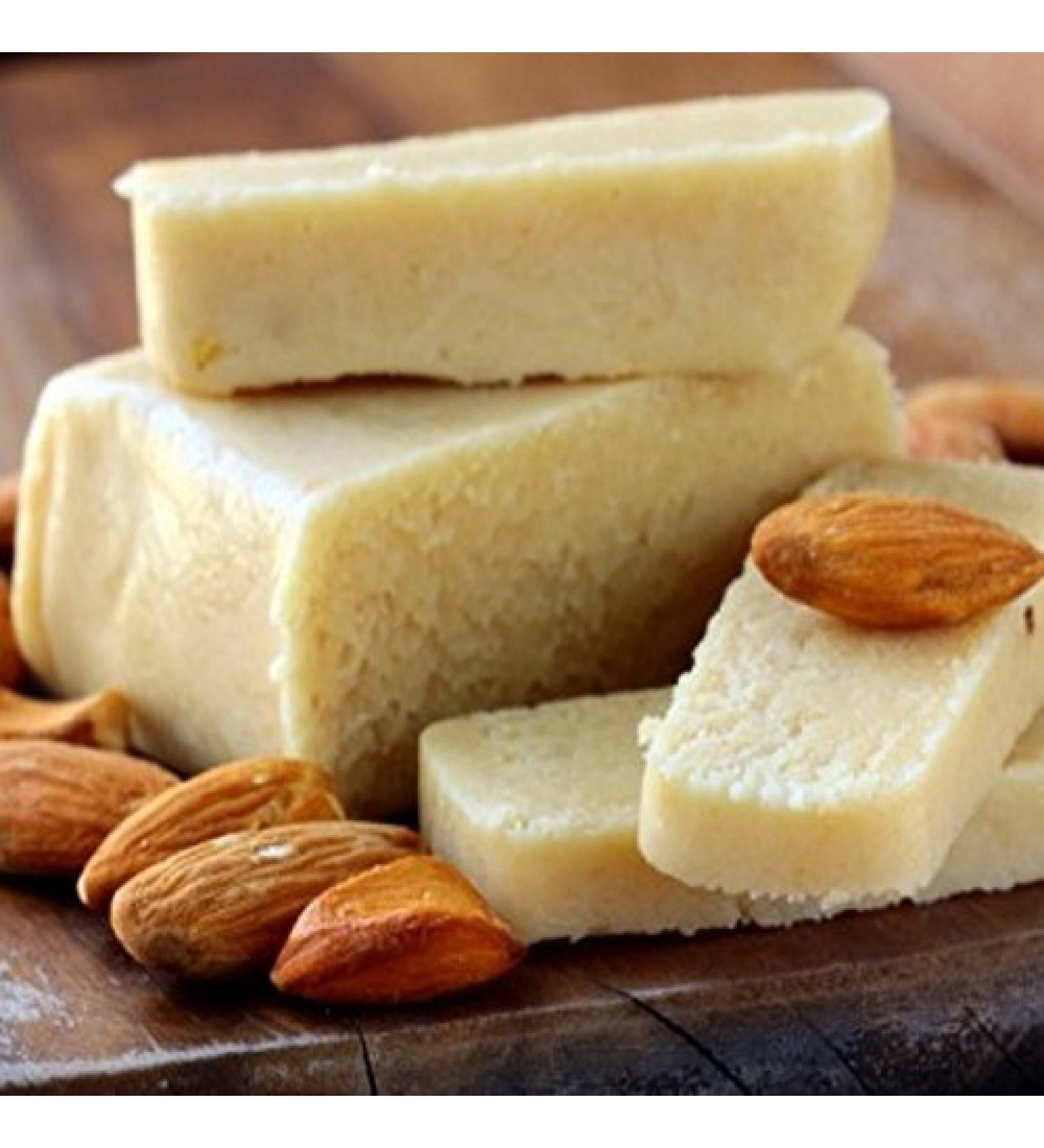 RAREZZE - Sicilian almond paste LOW SUGAR with 60% almonds (2 x 465gr. bars). RAREZZE: Sicilian cakes, cannoli, biscuits, cassata, artisan pastries