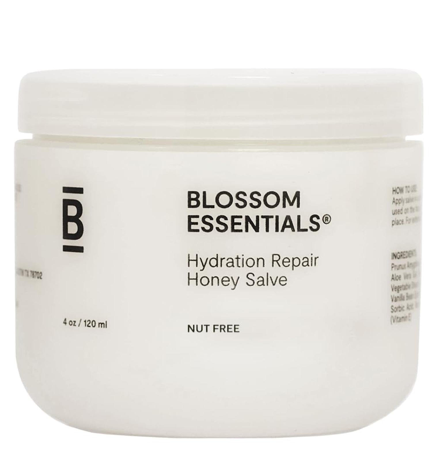Blossom Essentials Honey Salve - Nut Free - Organic Manuka Honey Hydration Repair - Eczema Relief for Dry Itchy Sensitive Skin - Soothing Moisturizer & Balm for Kids Adults - Made in USA - 4oz - Buy Online on GoSupps.com