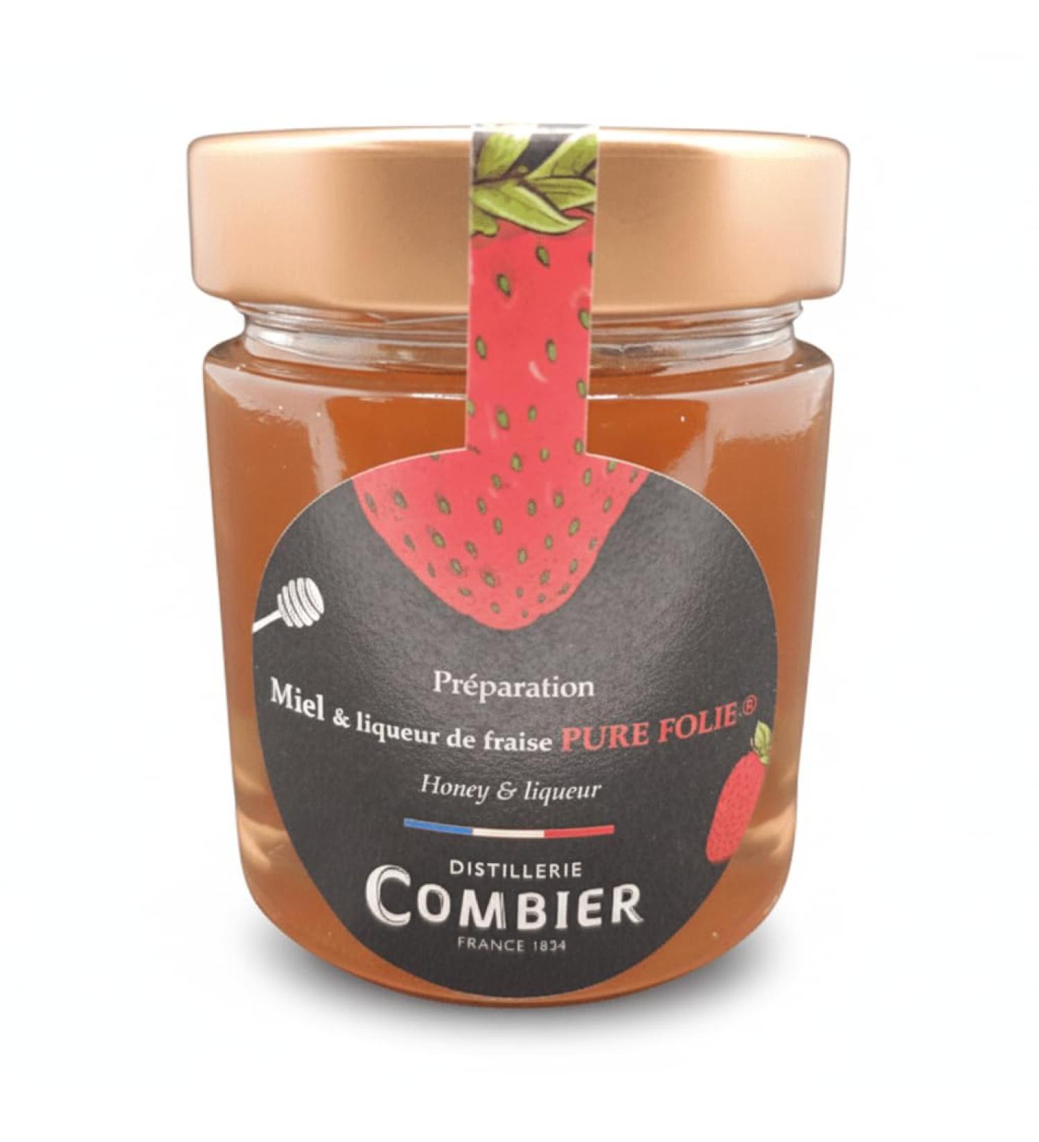 Miel Girard - Pr paration Miel & liqueur de fraise PURE FOLIE - Gourmandise et Plaisir - Pot de 250g - Buy Online on GoSupps.com