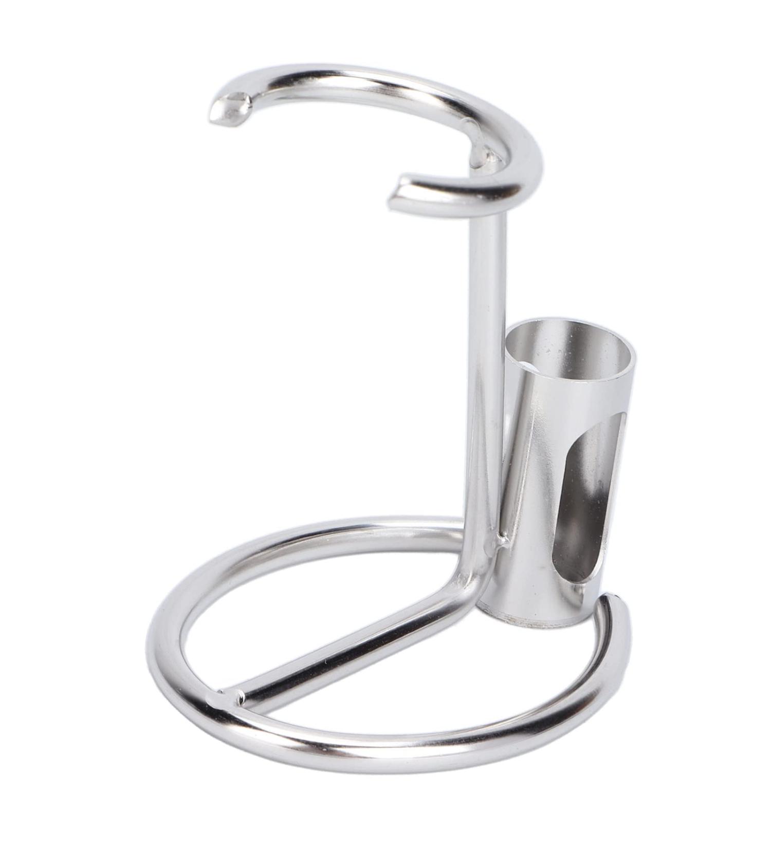 Universal Silver Metal Razor & Brush Holder | Safety Razor Storage Solution - Buy Online on GoSupps.com