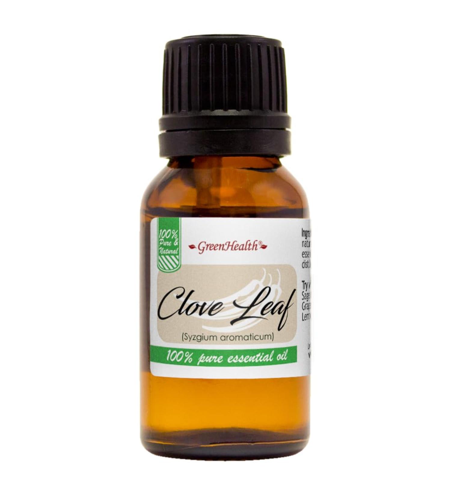 GreenHealth Clove Leaf - 1/2 fl oz (15 ml) Glass Bottle - 100% Pure Essential Oil - Buy Online on GoSupps.com