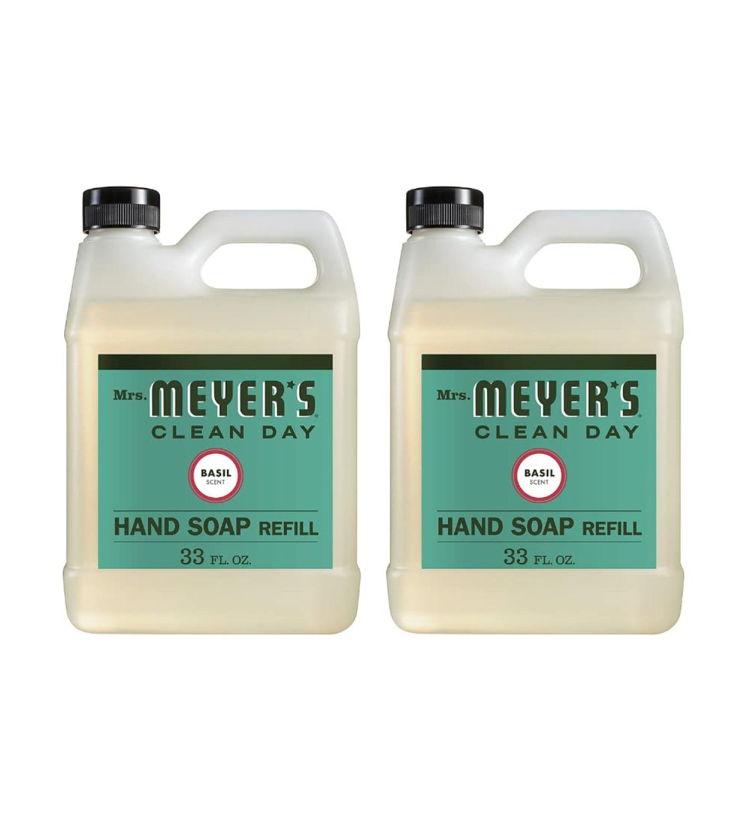 Mrs. Meyer's Clean Day Basil Hand Soap Refill - 33 Fl. Oz (Pack of 2) - Buy Online on GoSupps.com