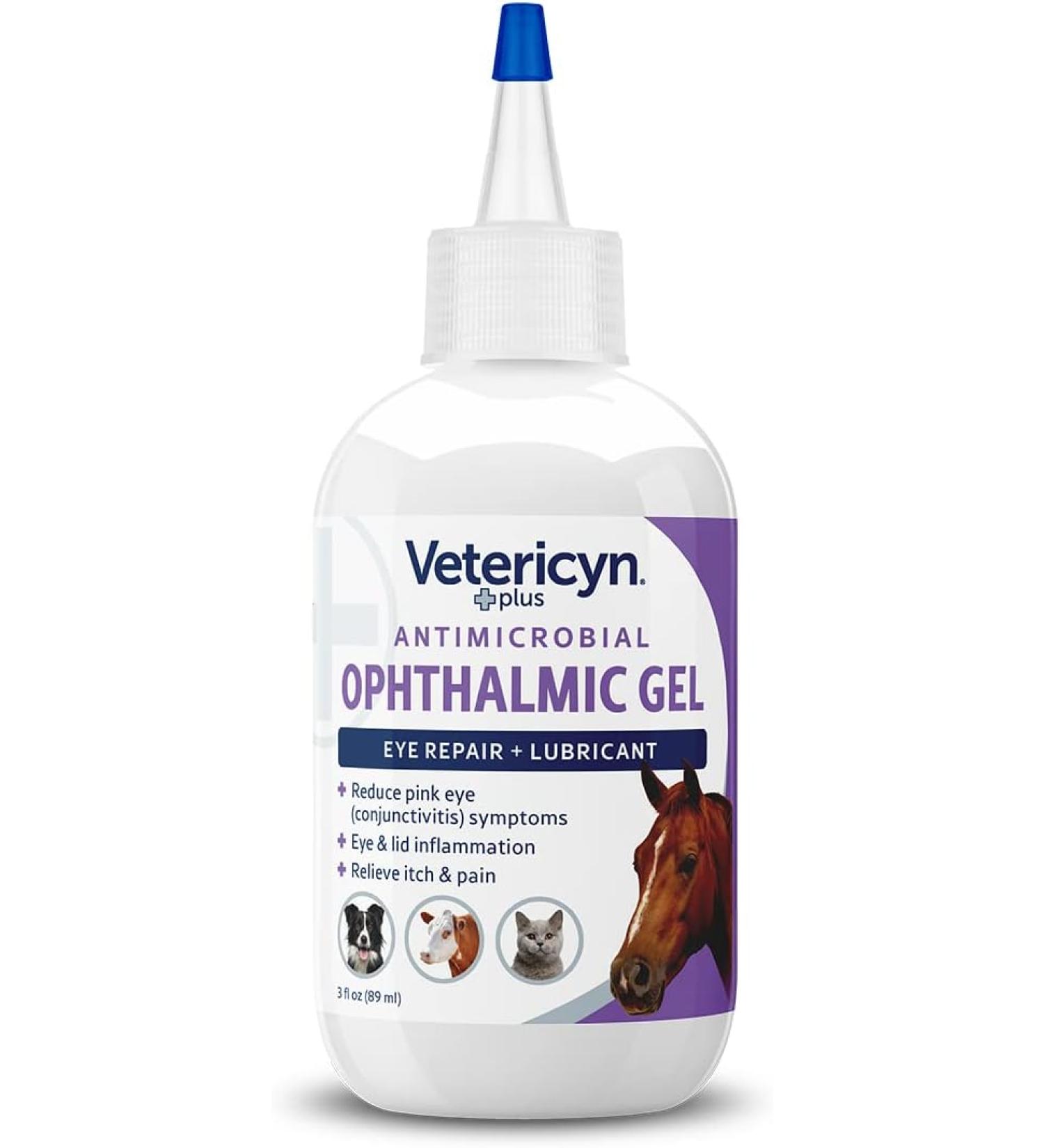 Vetericyn Plus Ophthalmic Eye Gel for Dogs, Cats, Horses & More - 3 oz - Relieves Eye Irritations - Buy Online on GoSupps.com