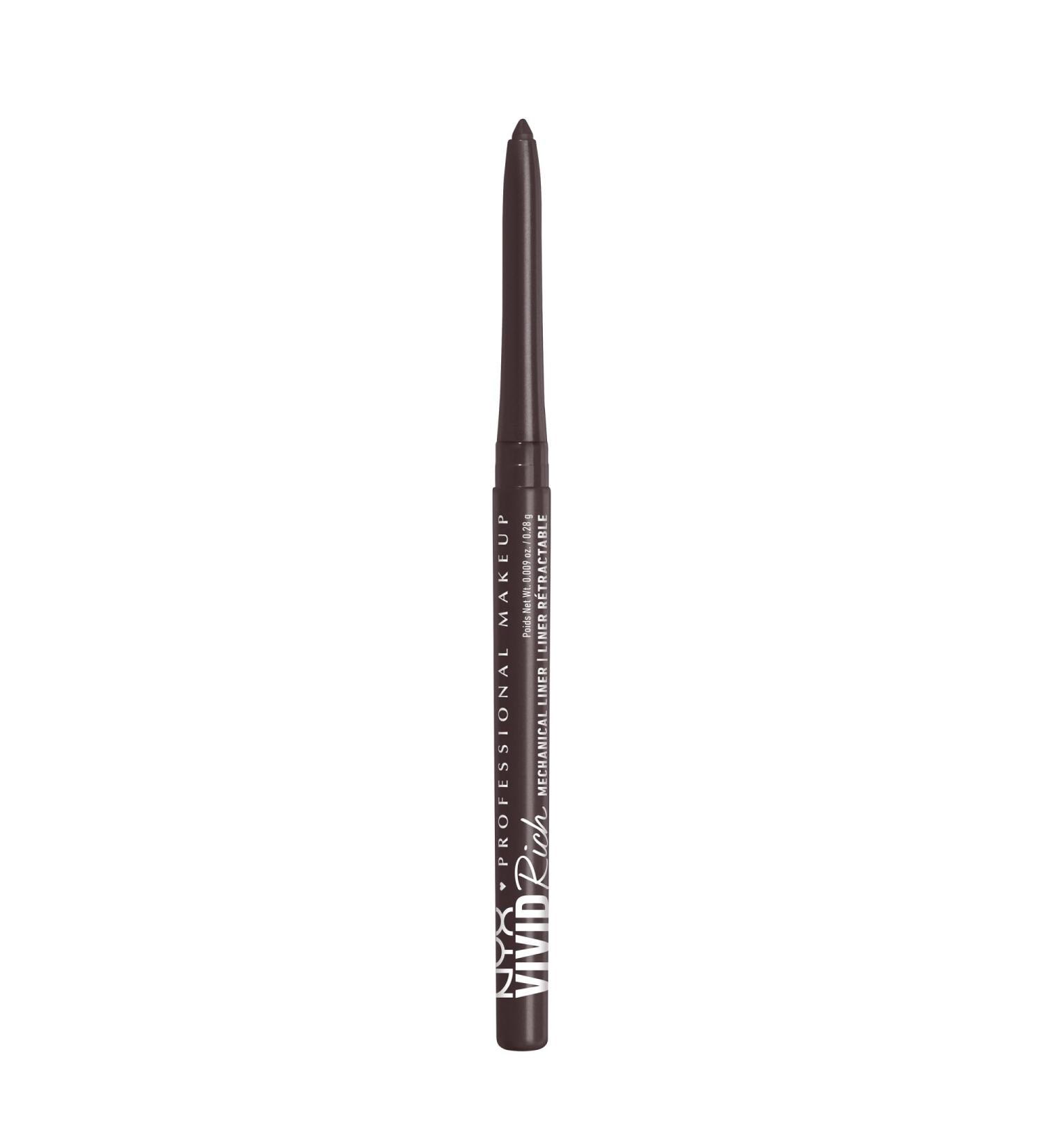 NYX PROFESSIONAL MAKEUP Vivid Rich Mechanical Pencil Eyeliner Rich shades Vegan Formula - Smokin Topaz (Brown) 1 count (Pack of 1) Smokin Topaz - Buy Online on GoSupps.com