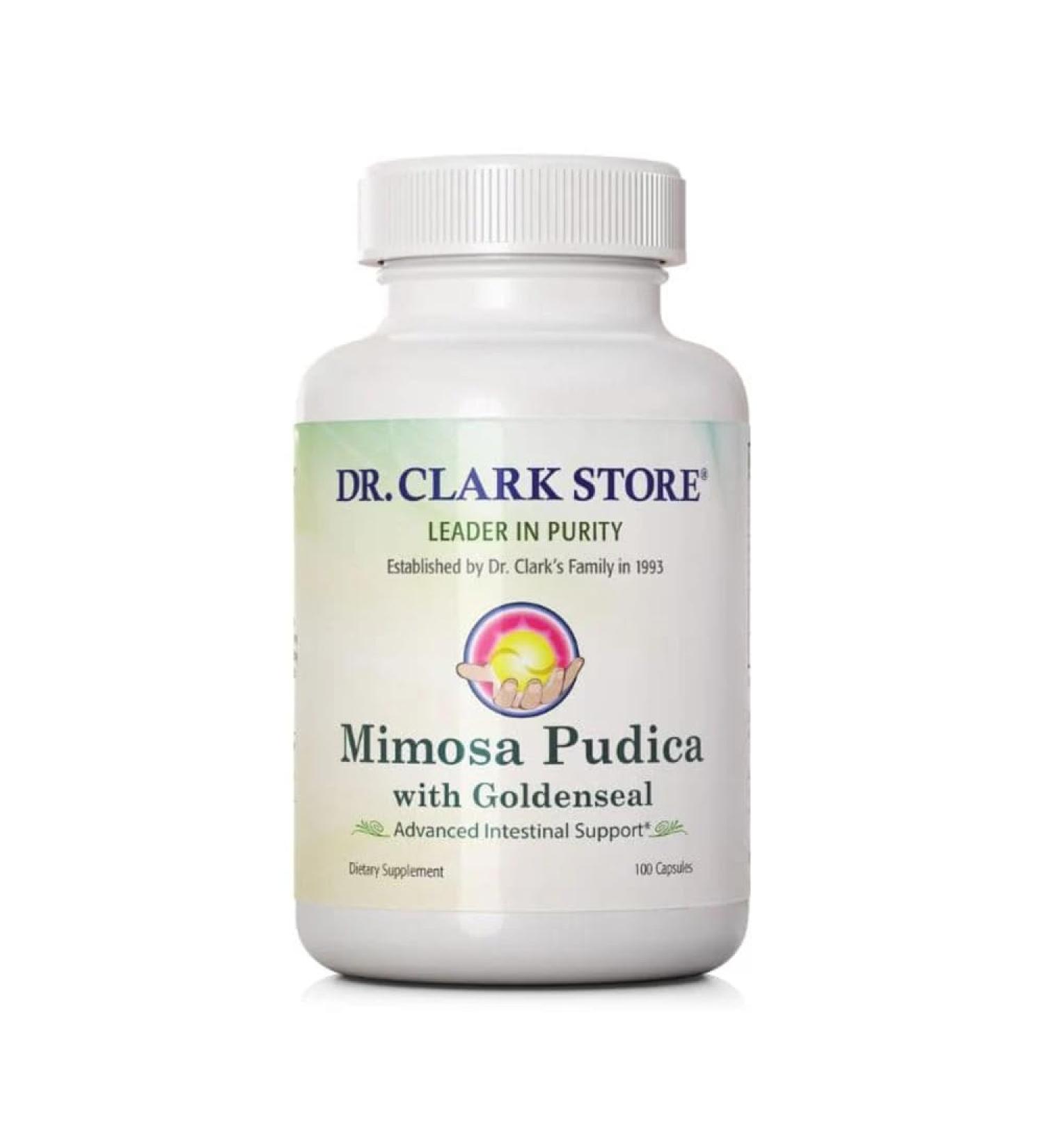 Dr Clark Store Mimosa Pudica & Goldenseal 100 Capsules, Supports Digestive Health, Gut Balance & Immune Support - Buy Online on GoSupps.com