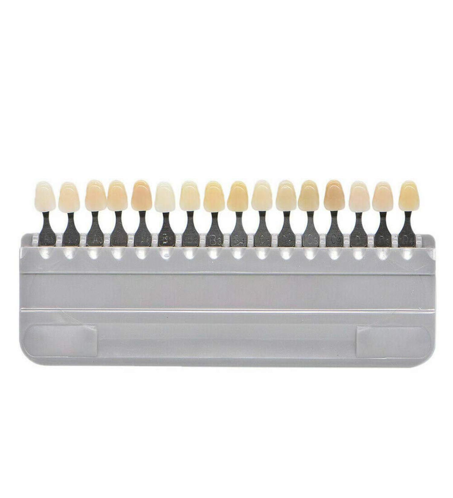 Porcelain Teeth Whitening Shade Guide 16 Colors Set - Tooth Bleaching Chart for Tracking and Comparing - Buy Online on GoSupps.com