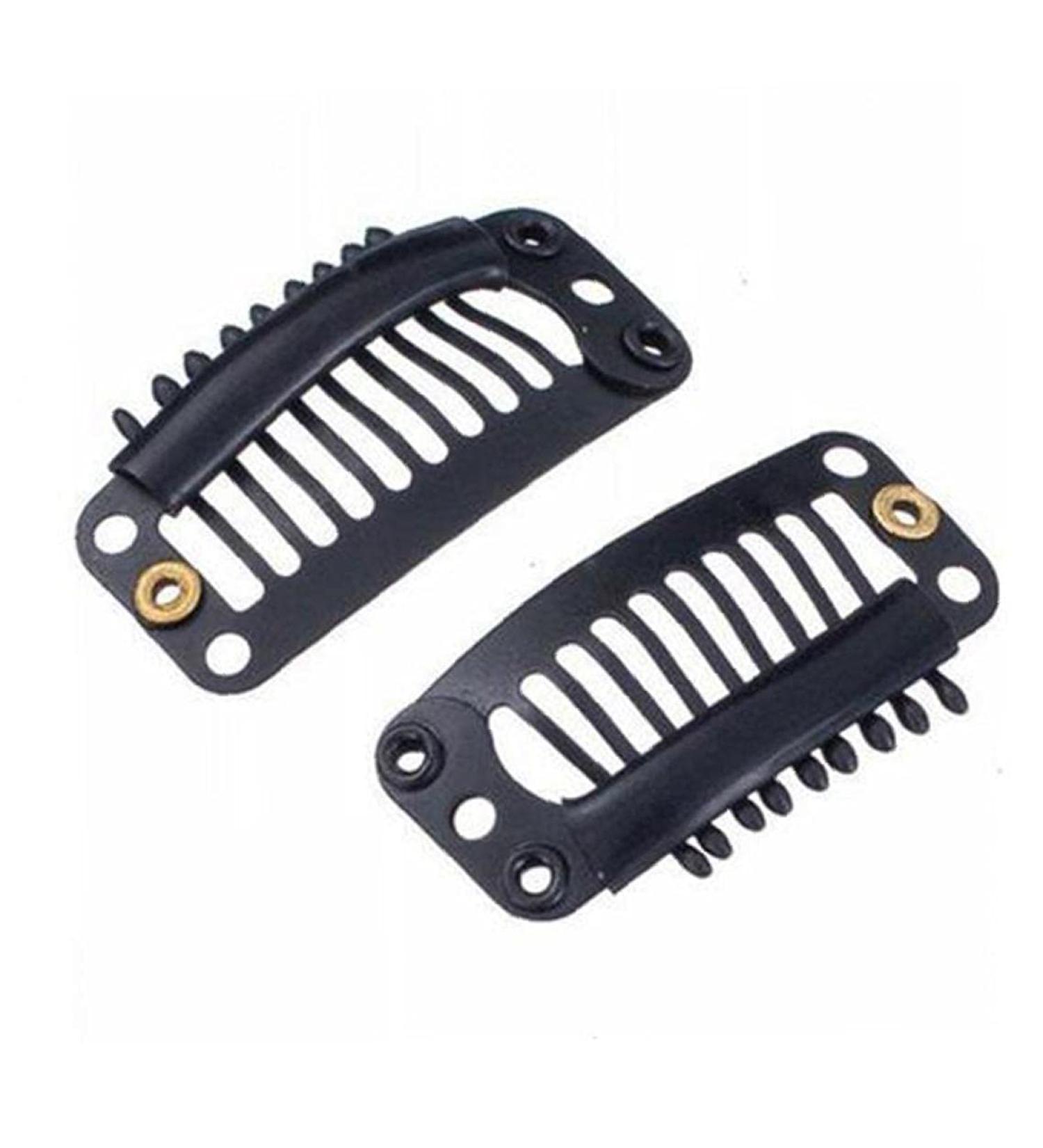 Pinicecore 20pcs Stainless Steel Snap Wig Clips - Black U Shape Metal Clips for Hair Extensions & DIY - Buy Online on GoSupps.com