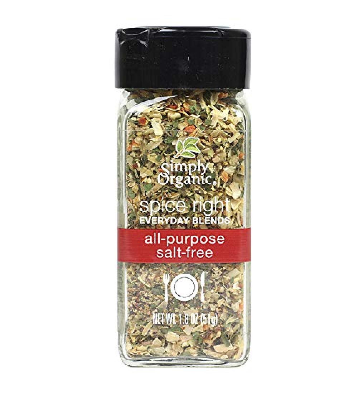 Simply Organic All-Purpose Salt-Free Spice Blend - 1.8 oz | Everyday Flavor Enhancer - Buy Online on GoSupps.com